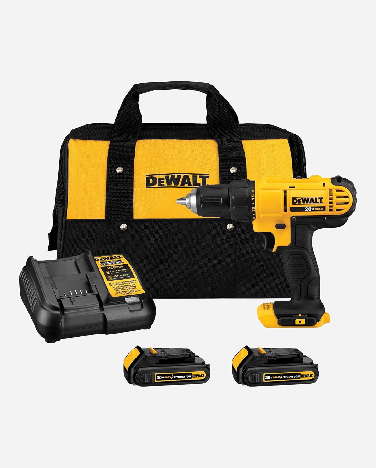 DEWALT cordless drill and impact driver kit used as an example of compact fastening tools