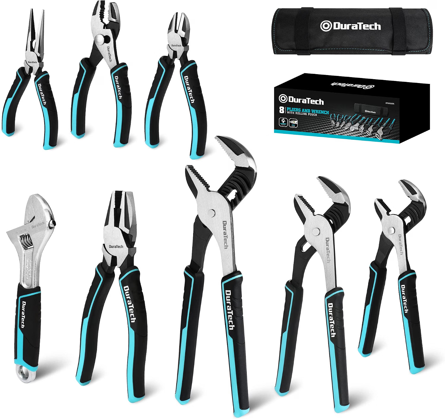 DuraTech pliers and adjustable wrench set