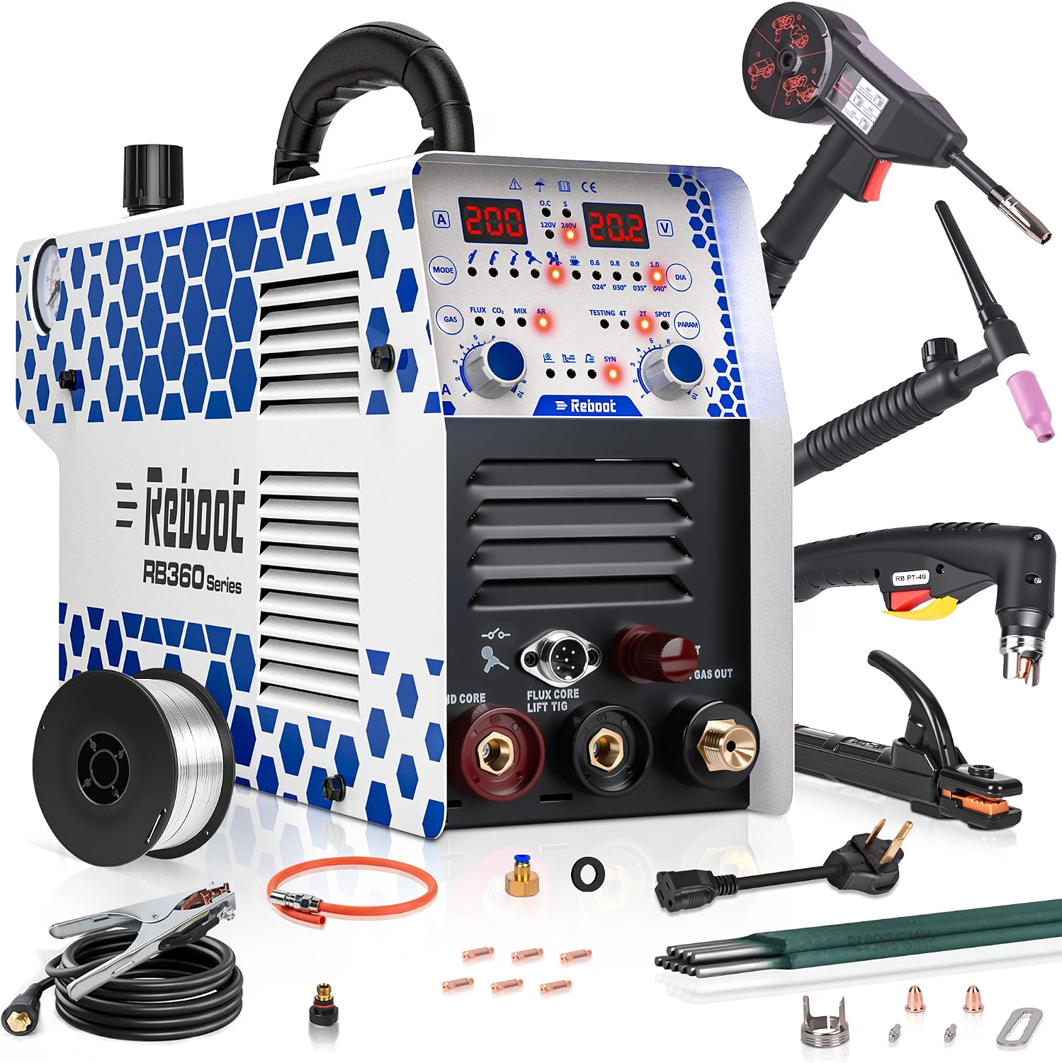 Reboot RB360 multi-process welder with accessories