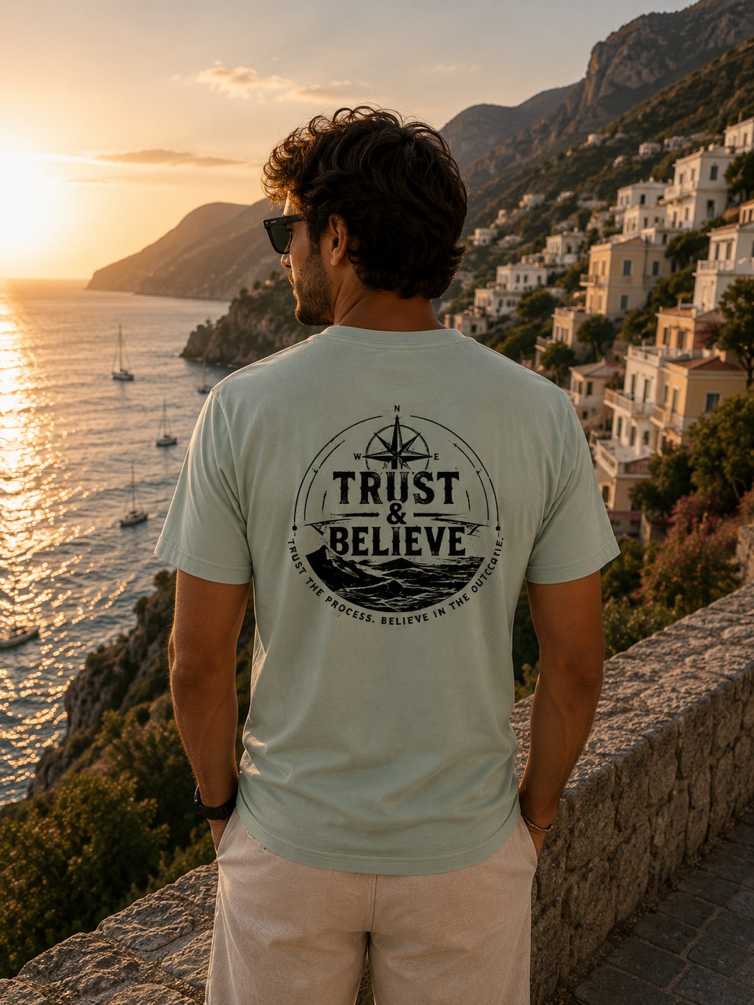 Inkspired Creations Trust & Believe nautical graphic tee