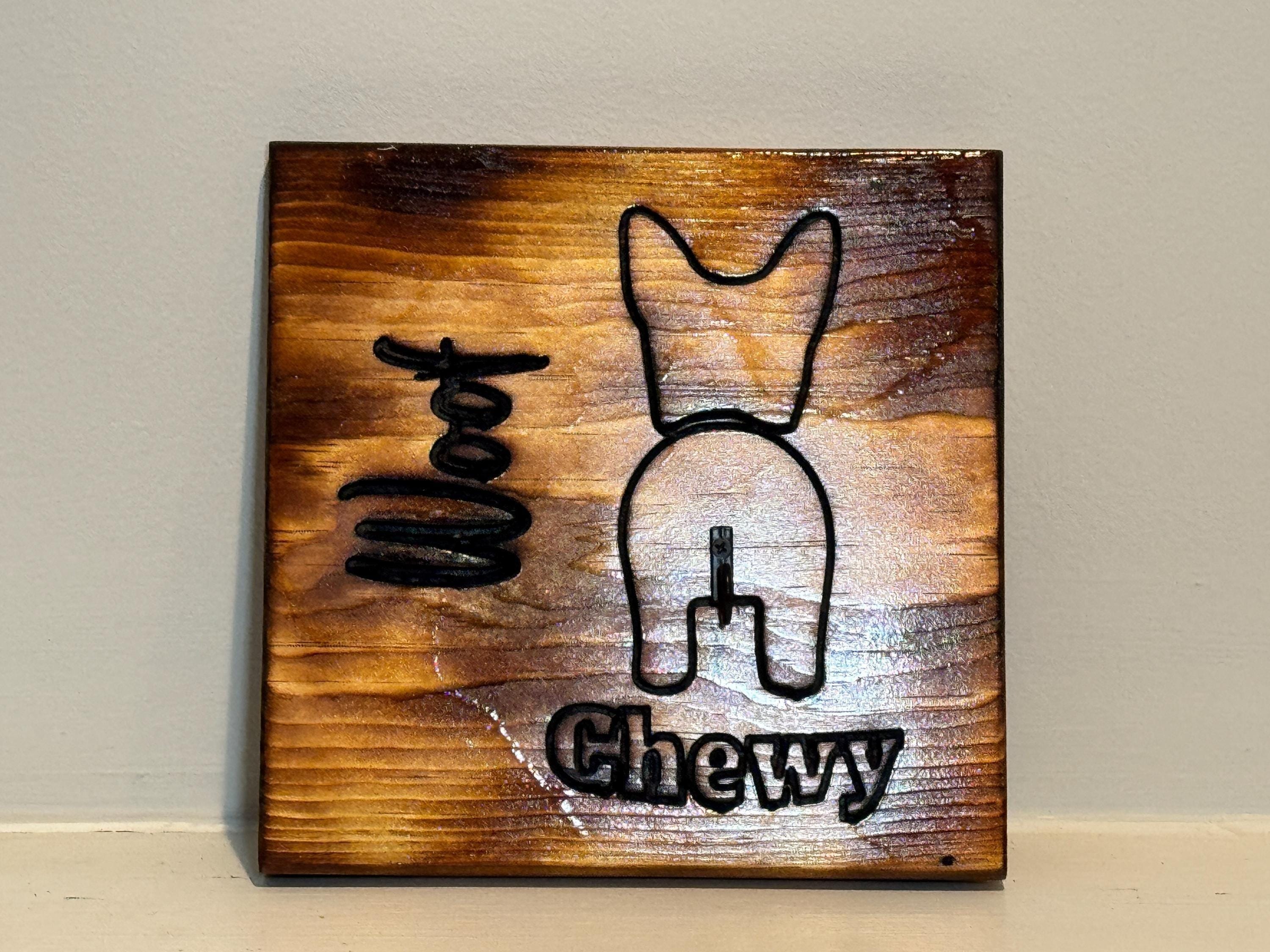 Personalized Dog Leash Holder, Rustic Wood Entryway Organizer, Custom Name Hook, view 4