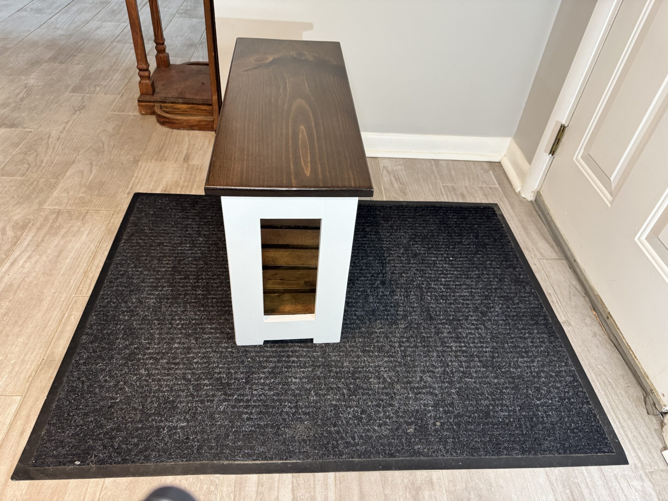 Small Farmhouse Entryway Bench for Apartments & Condos, view 2