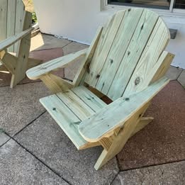 Modern Heavy-Duty Adirondack Chair & Side Table Set, view 2
