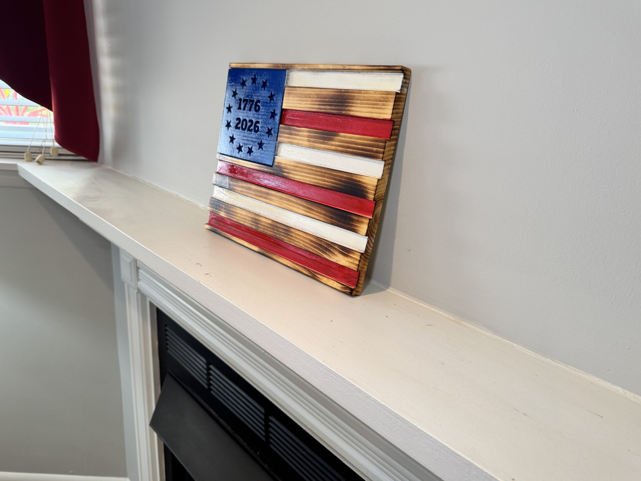 Betsy Ross Flag – Rustic Wooden American for 250th Anniversary, view 6