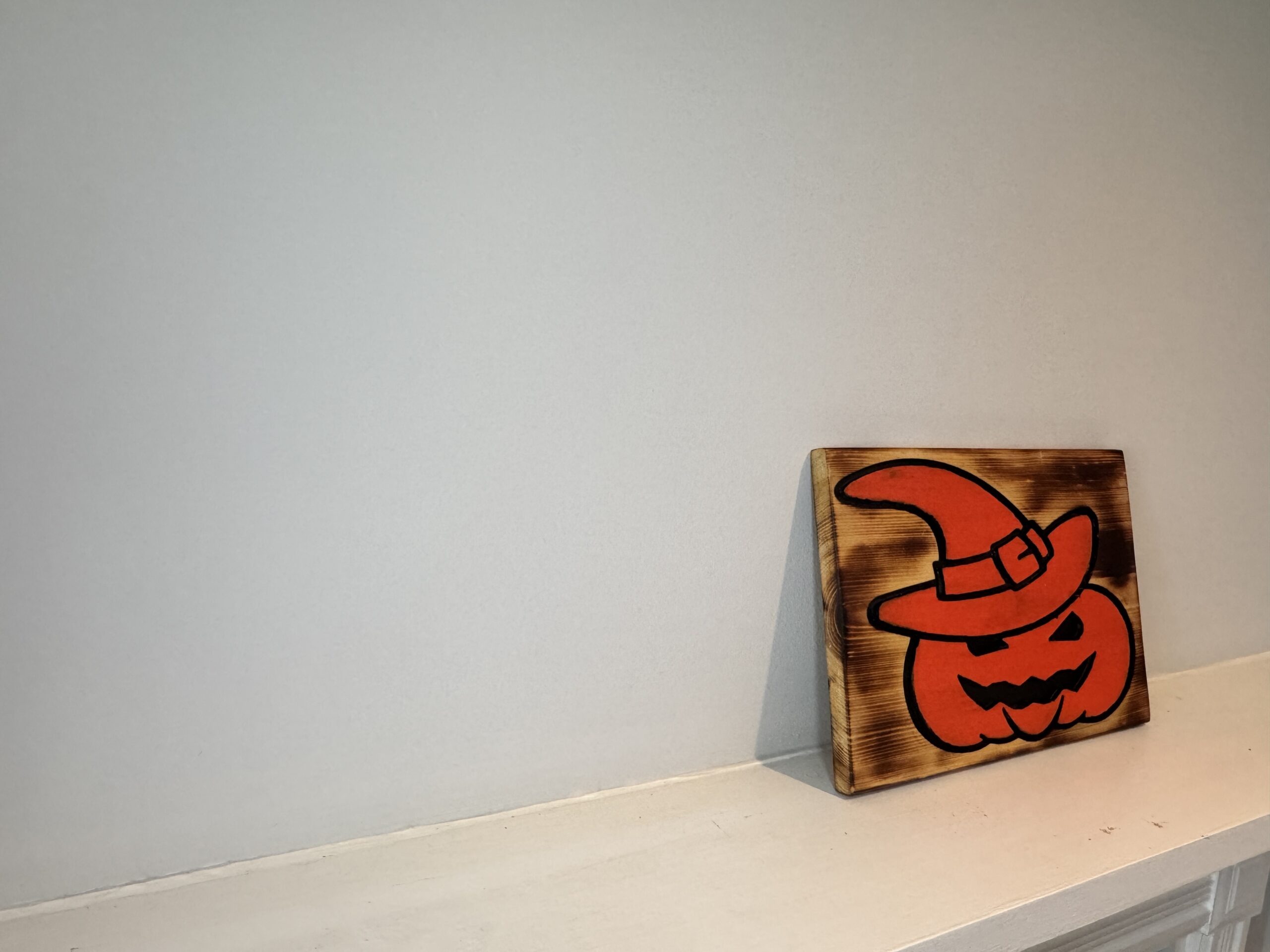 Wooden Wall Hanging, CNC-Carved Halloween Pumpkin Decor | 11 x 16 x 3/4 Inch, view 4