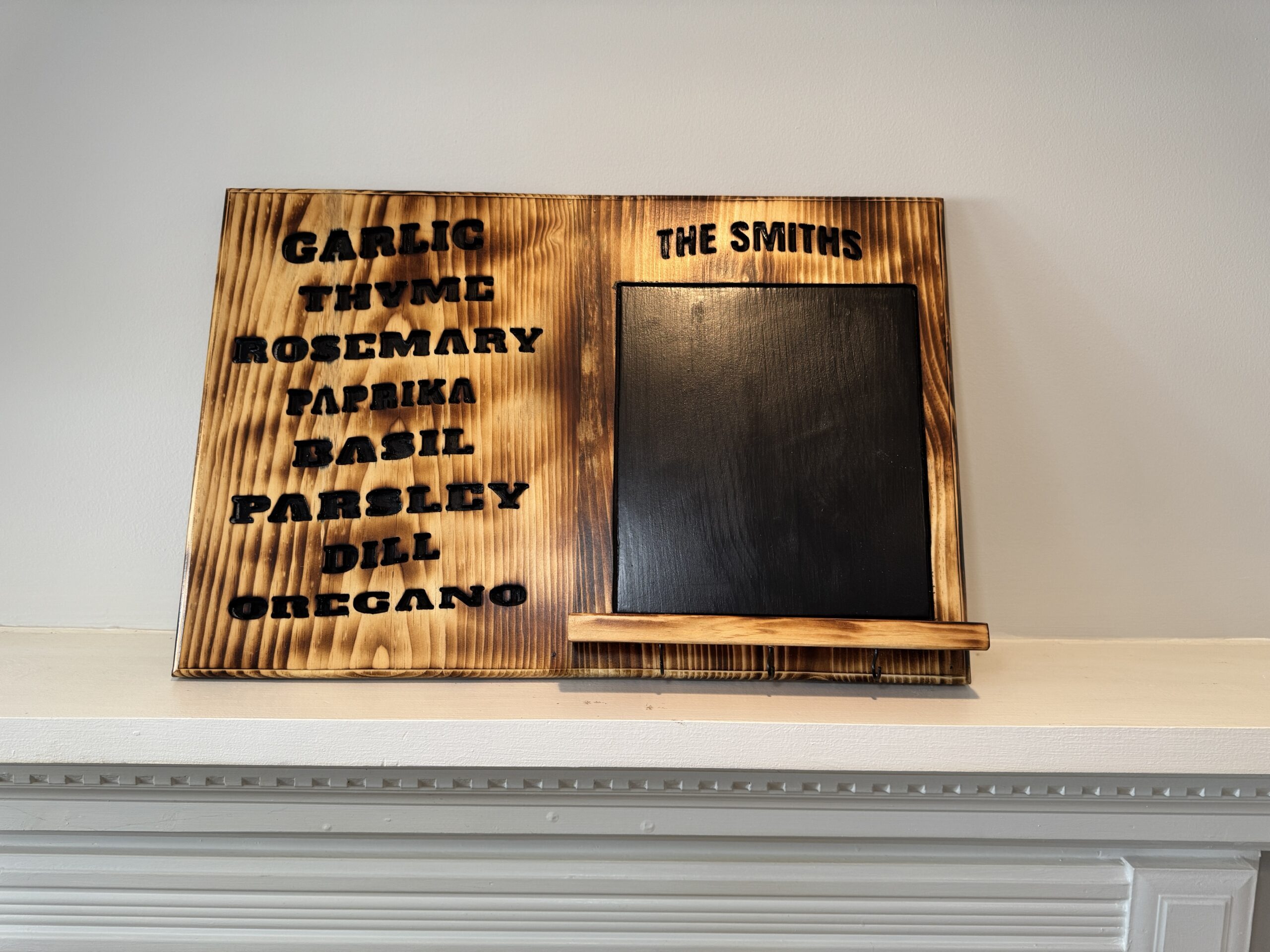 Custom Kitchen Herb Sign, Personalized Pine Chalkboard Organizer | 15 x 22 1/4-Inch, view 4