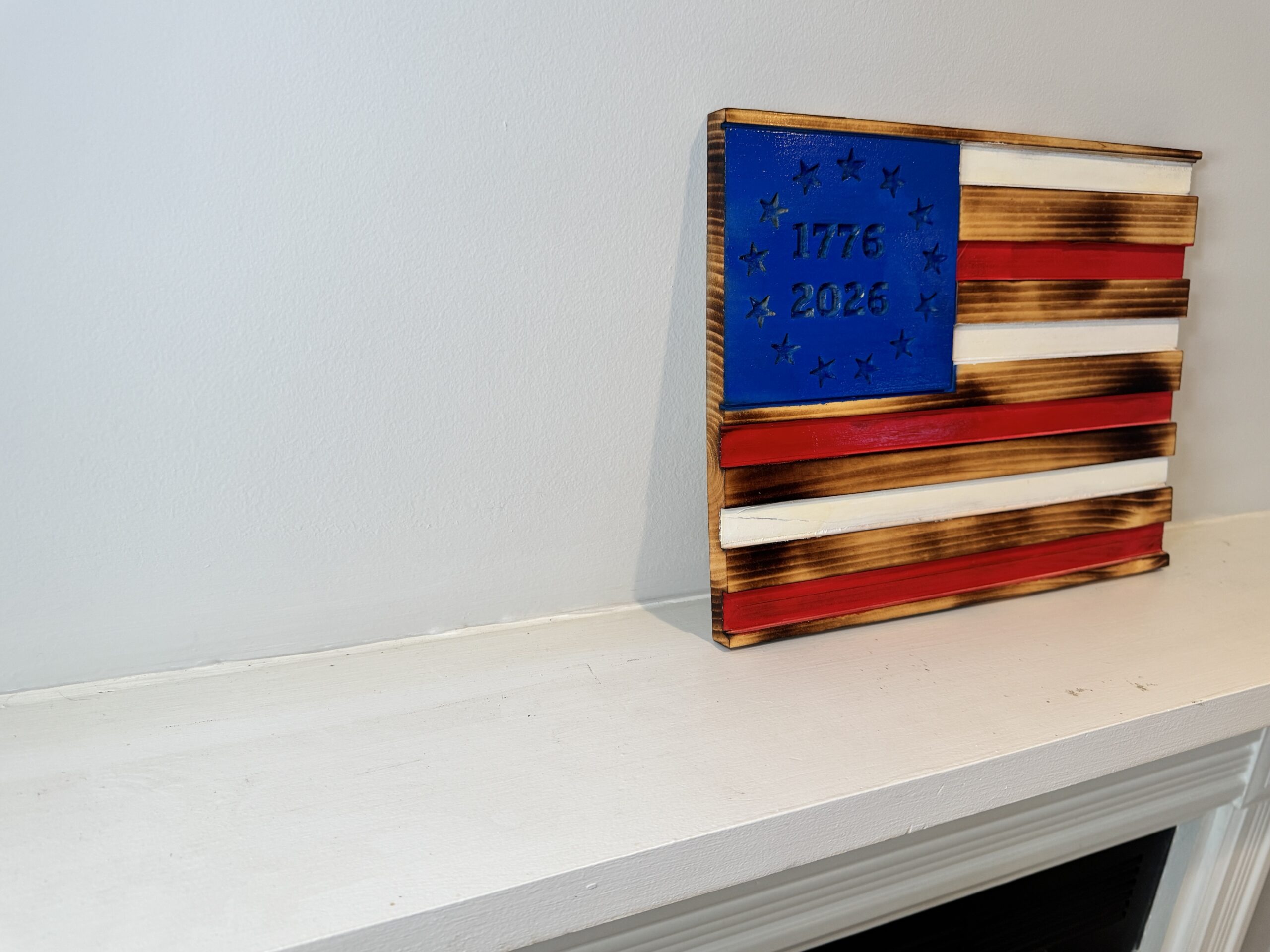 Betsy Ross Flag – Rustic Wooden American for 250th Anniversary, view 7