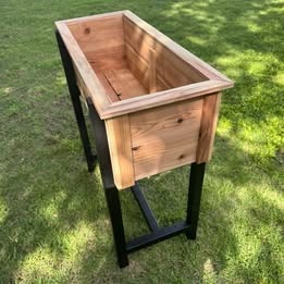 Handcrafted Raised Cedar Planter Box – Built to Last!, view 5
