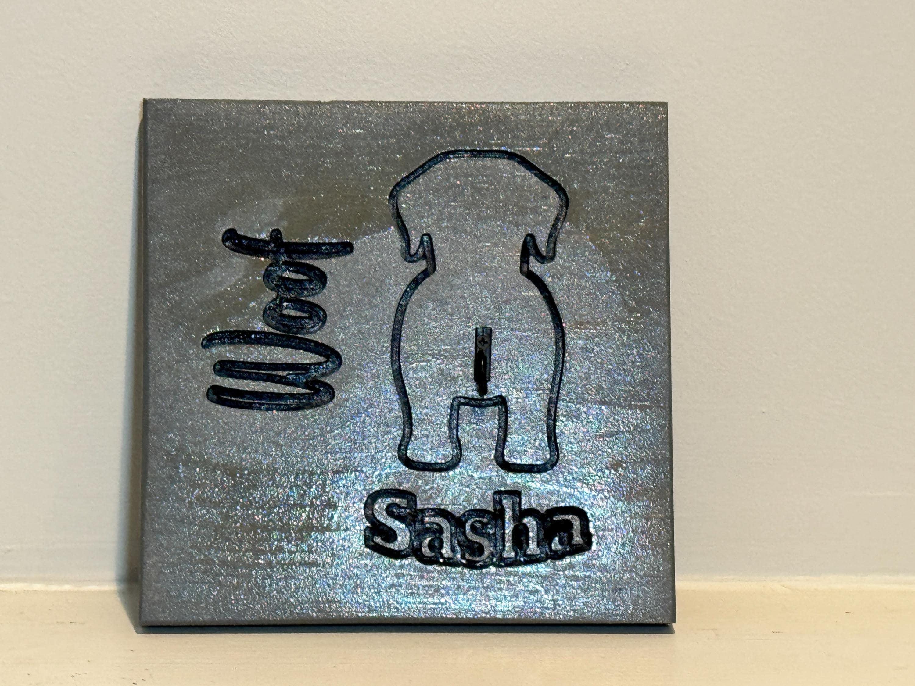 Personalized Dog Leash Holder, Rustic Wood Entryway Organizer, Custom Name Hook, view 5