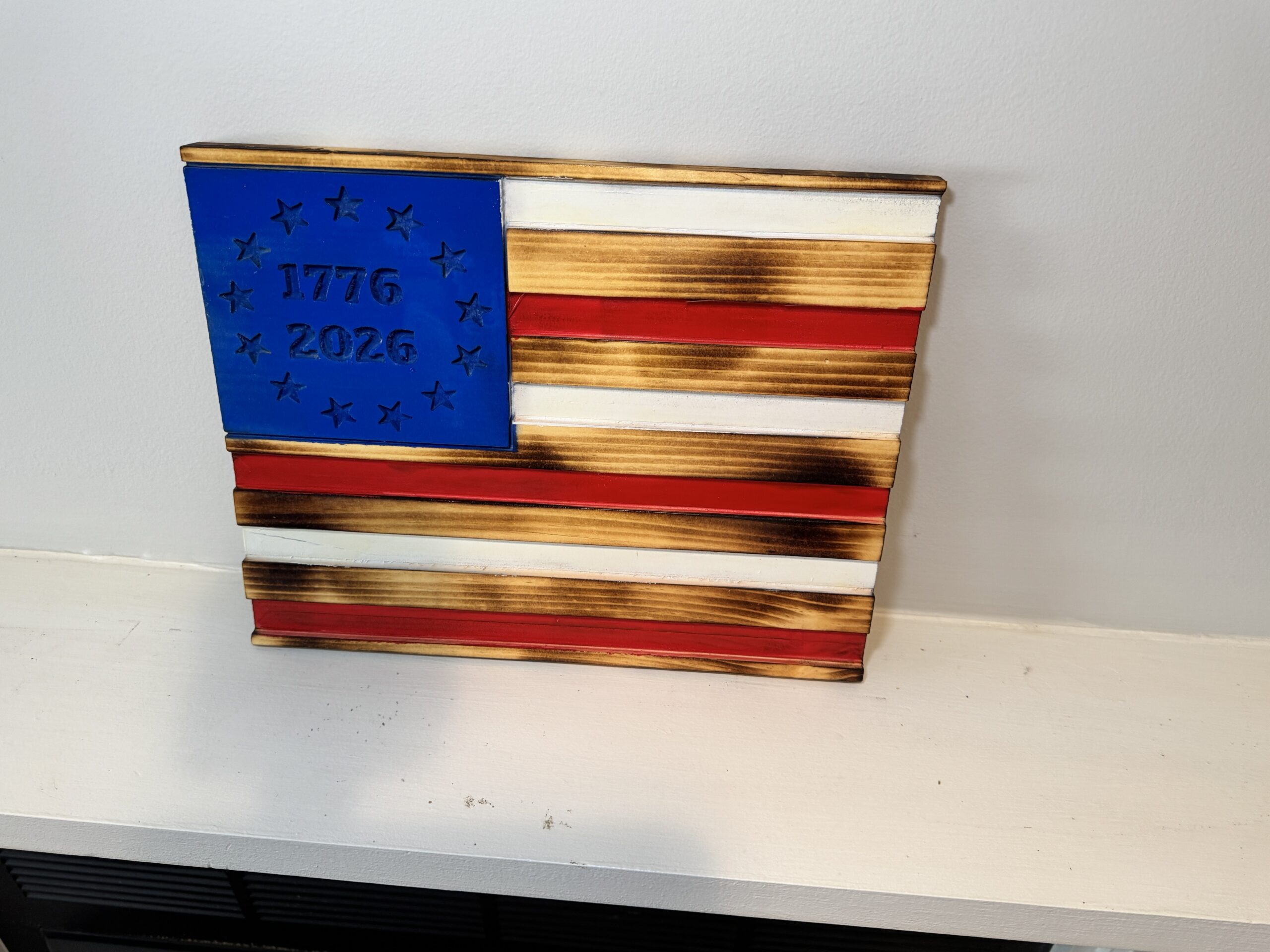 Betsy Ross Flag – Rustic Wooden American for 250th Anniversary, view 5