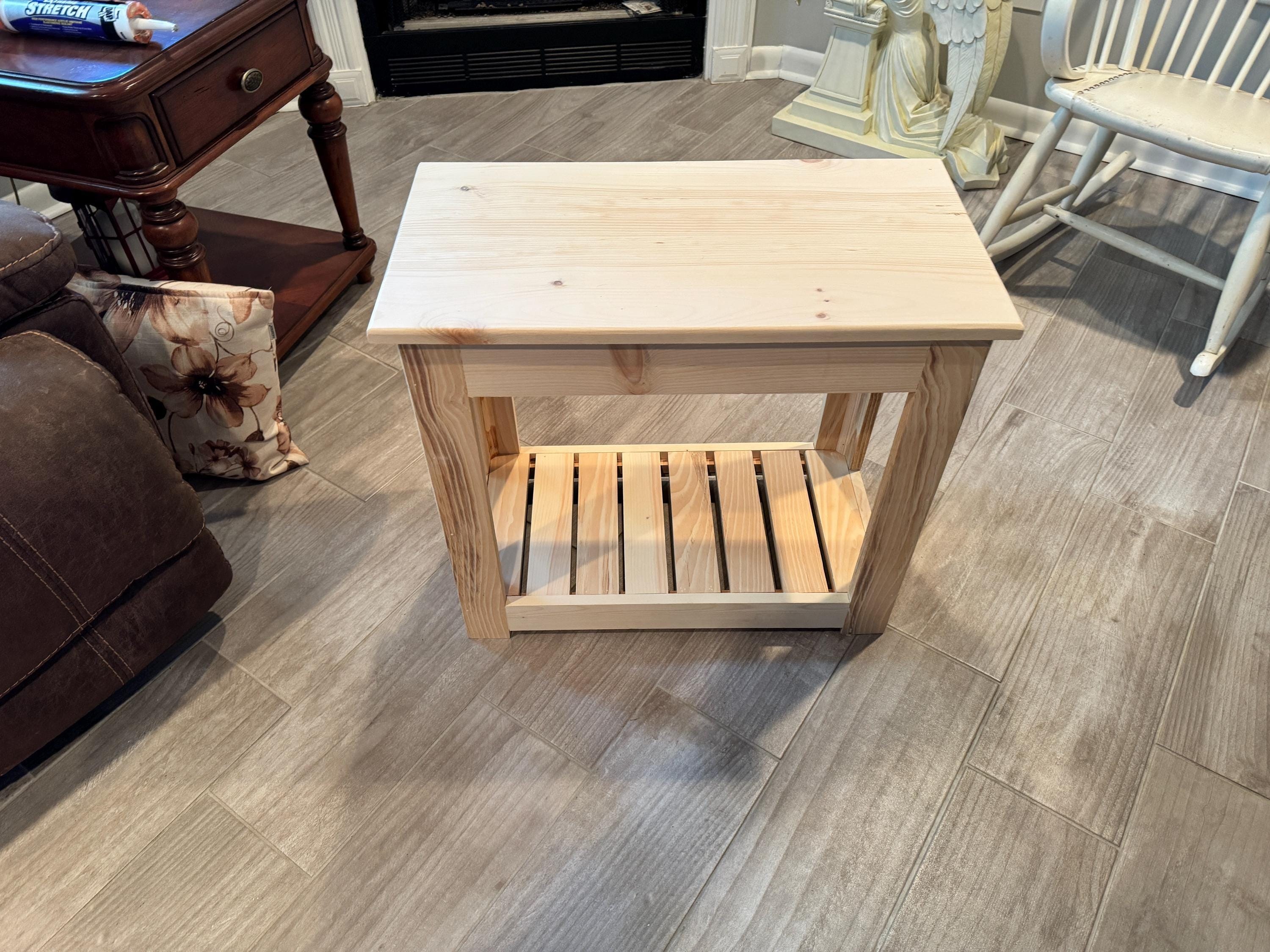 Mudroom Bench, Solid Wood Storage with Hinged Seat and Shoe Rack, view 3