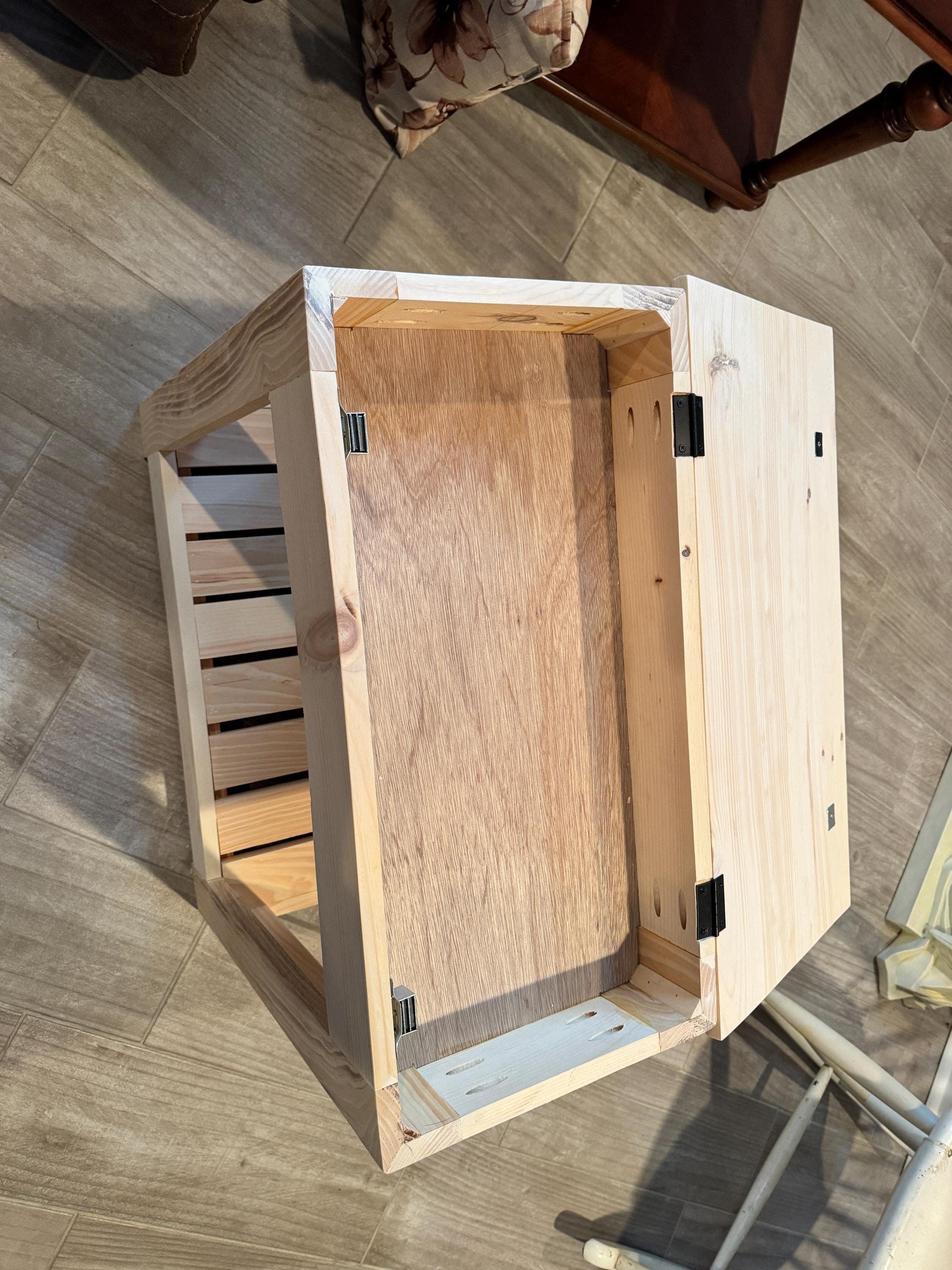 Mudroom Bench, Solid Wood Storage with Hinged Seat and Shoe Rack, view 7