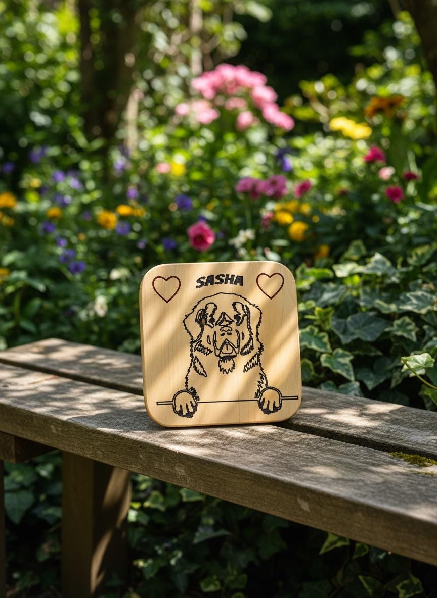 Personalized Dog Memorial Sign | CNC Carved Custom Breed Tribute, view 10
