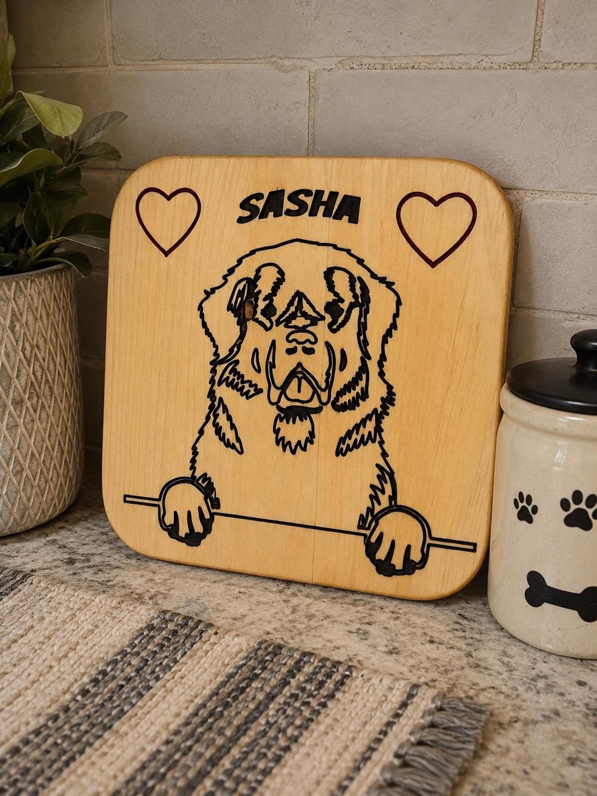 Personalized Dog Memorial Sign | CNC Carved Custom Breed Tribute