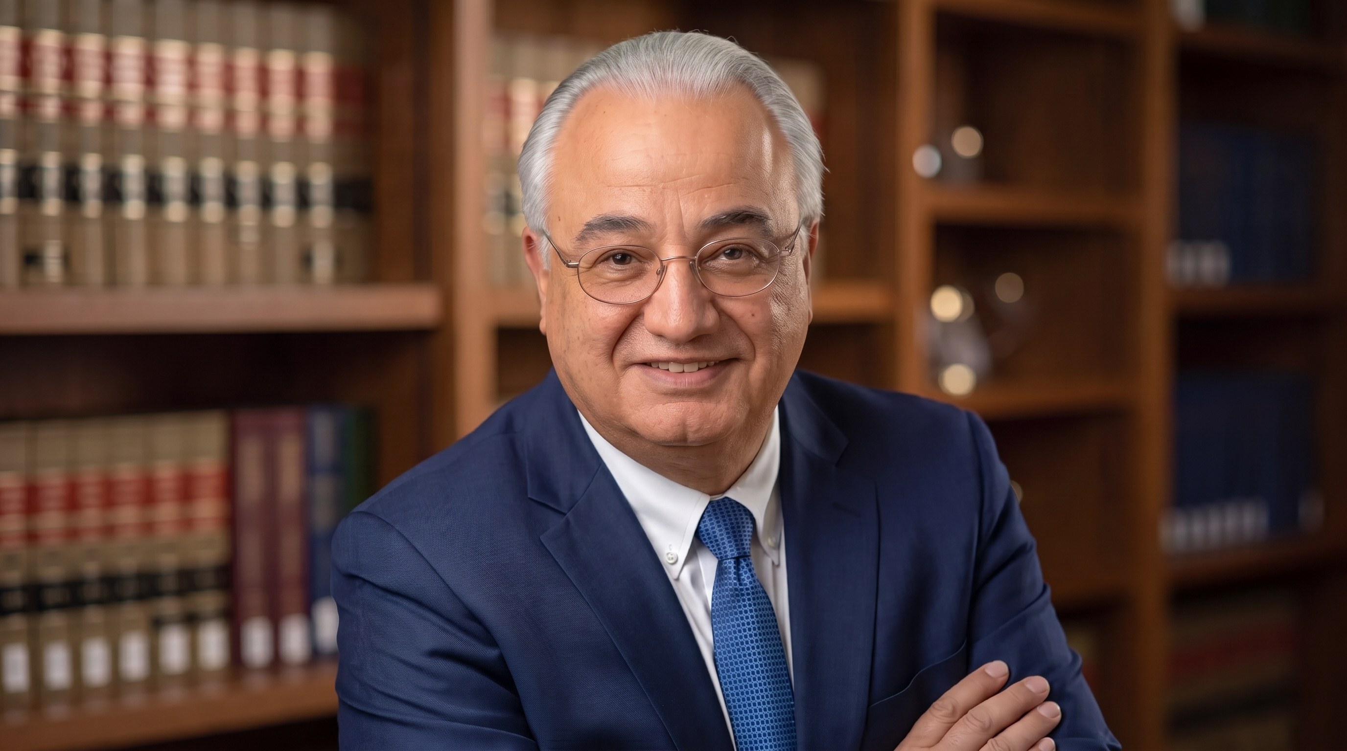 Kenneth Carnesi, Sr. in his library