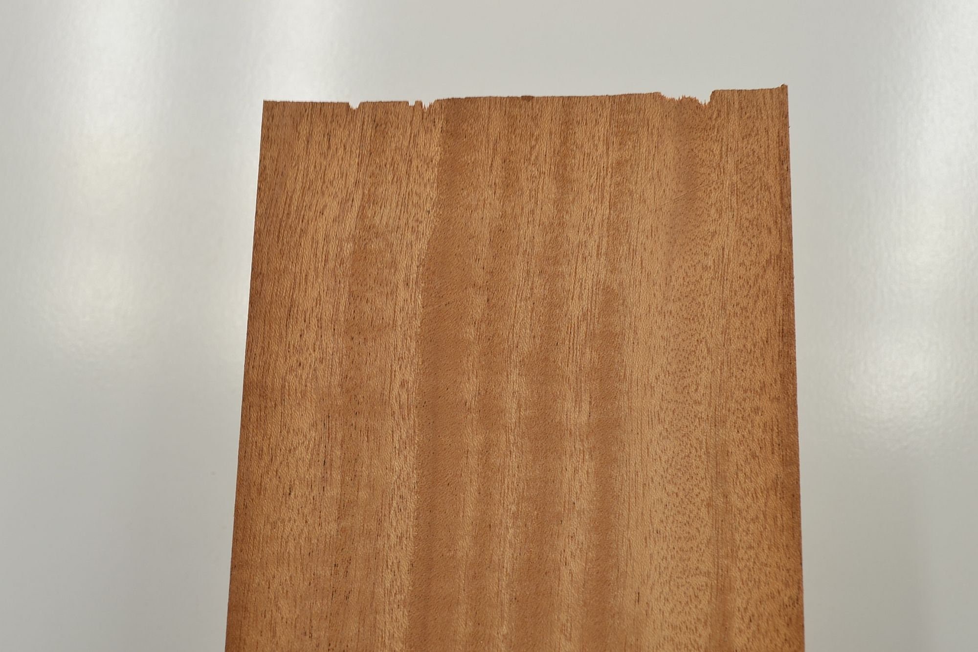 Figured wood veneer sheet with distinct natural grain