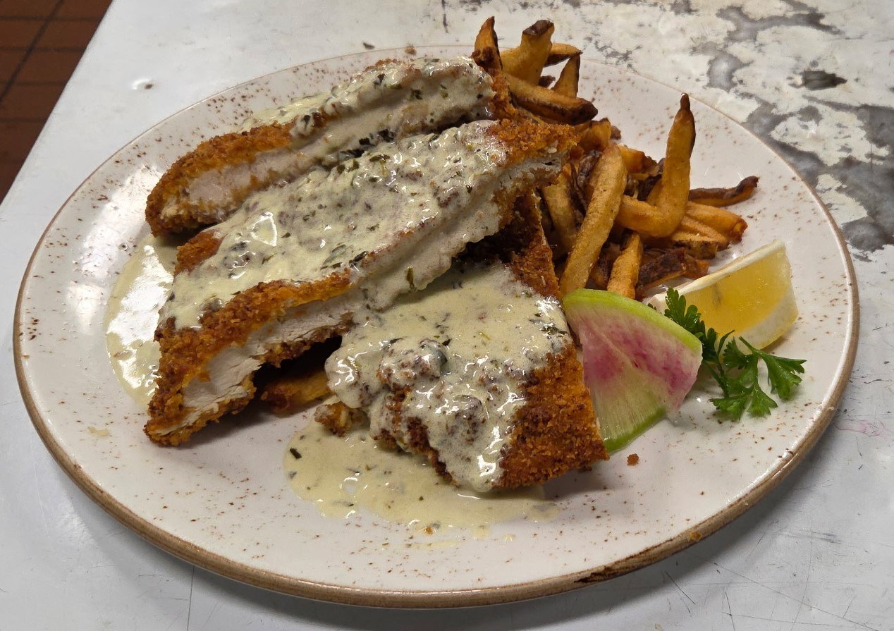 Crispy Chicken Schnitzel from the Port & Park dinner menu