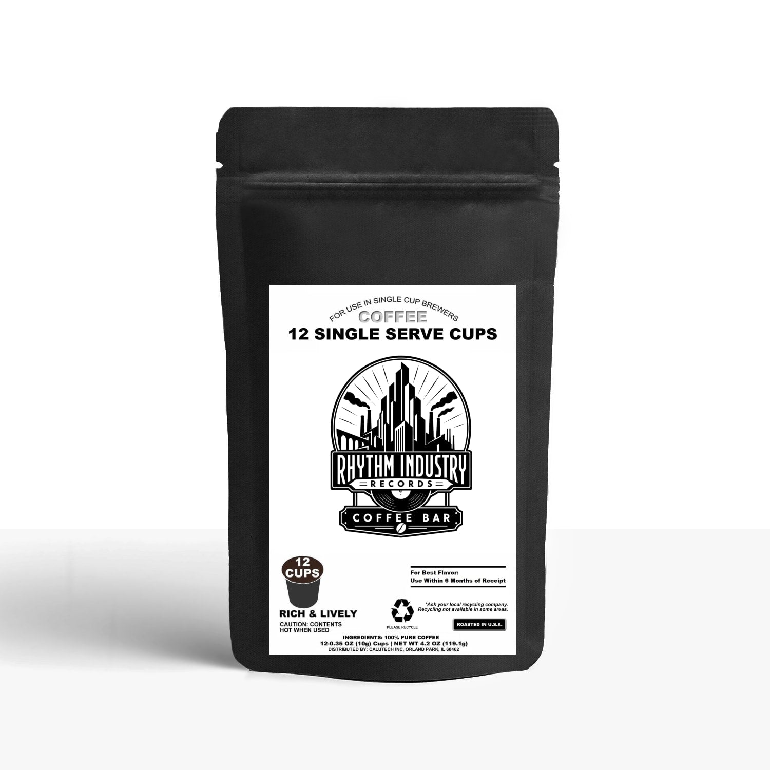 12 Pack Single Serve Coffee Capsules from Rhythm Industry Records Coffee Bar