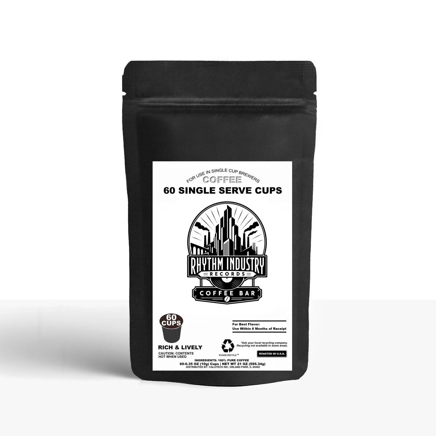 Rhythm Industry Records Coffee Bar Original Roast single-serve coffee capsules