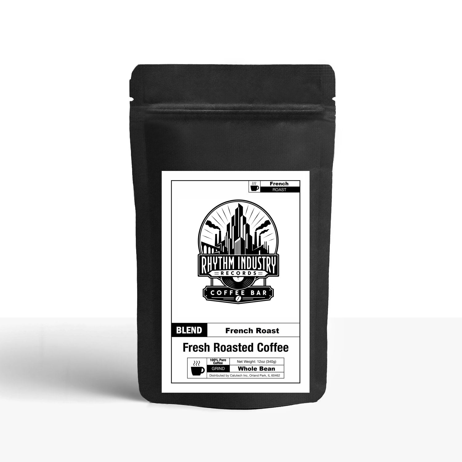 Rhythm Industry Records Coffee Bar French Roast coffee bag