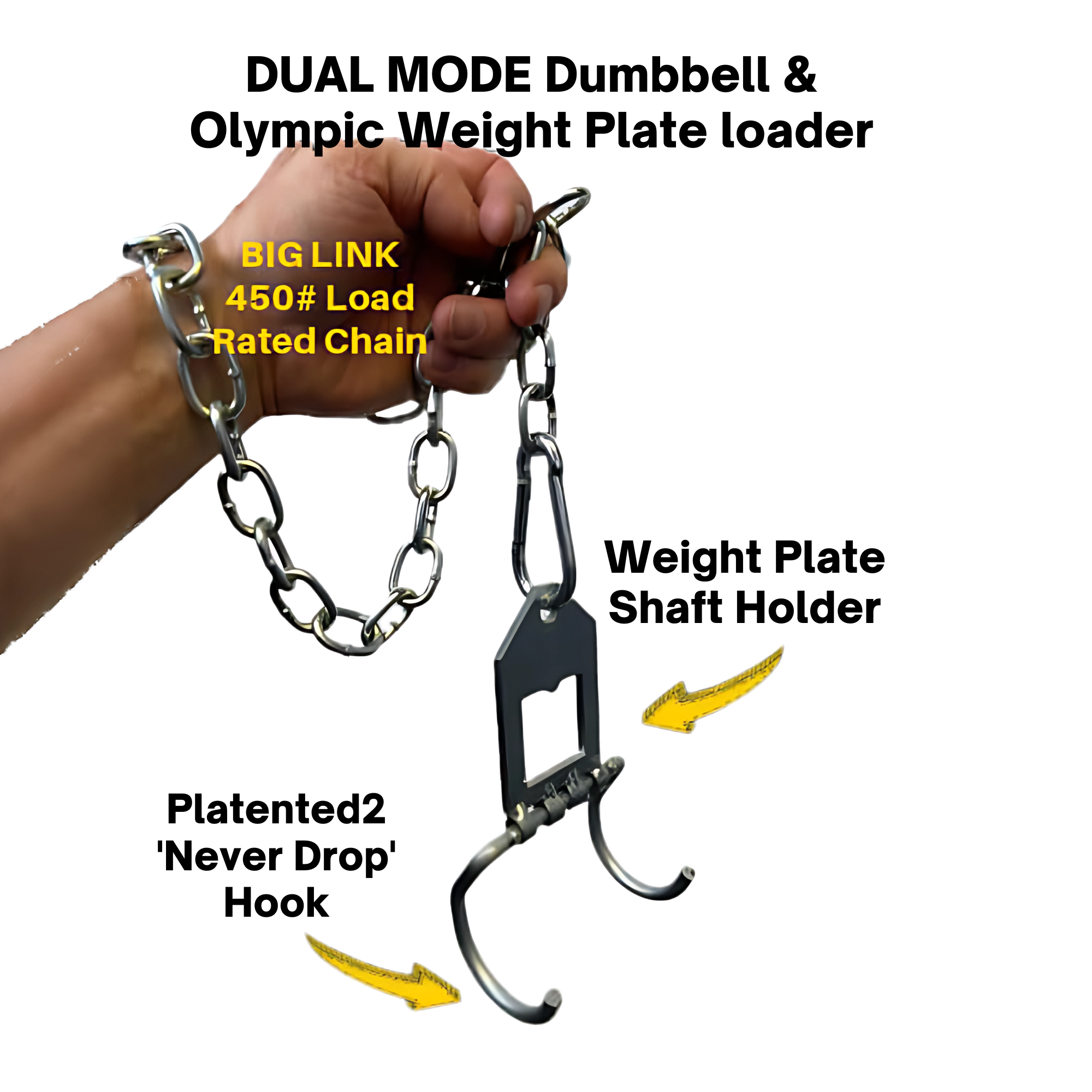 Dual Mode Dumbbell Hook assembly and Snap Link