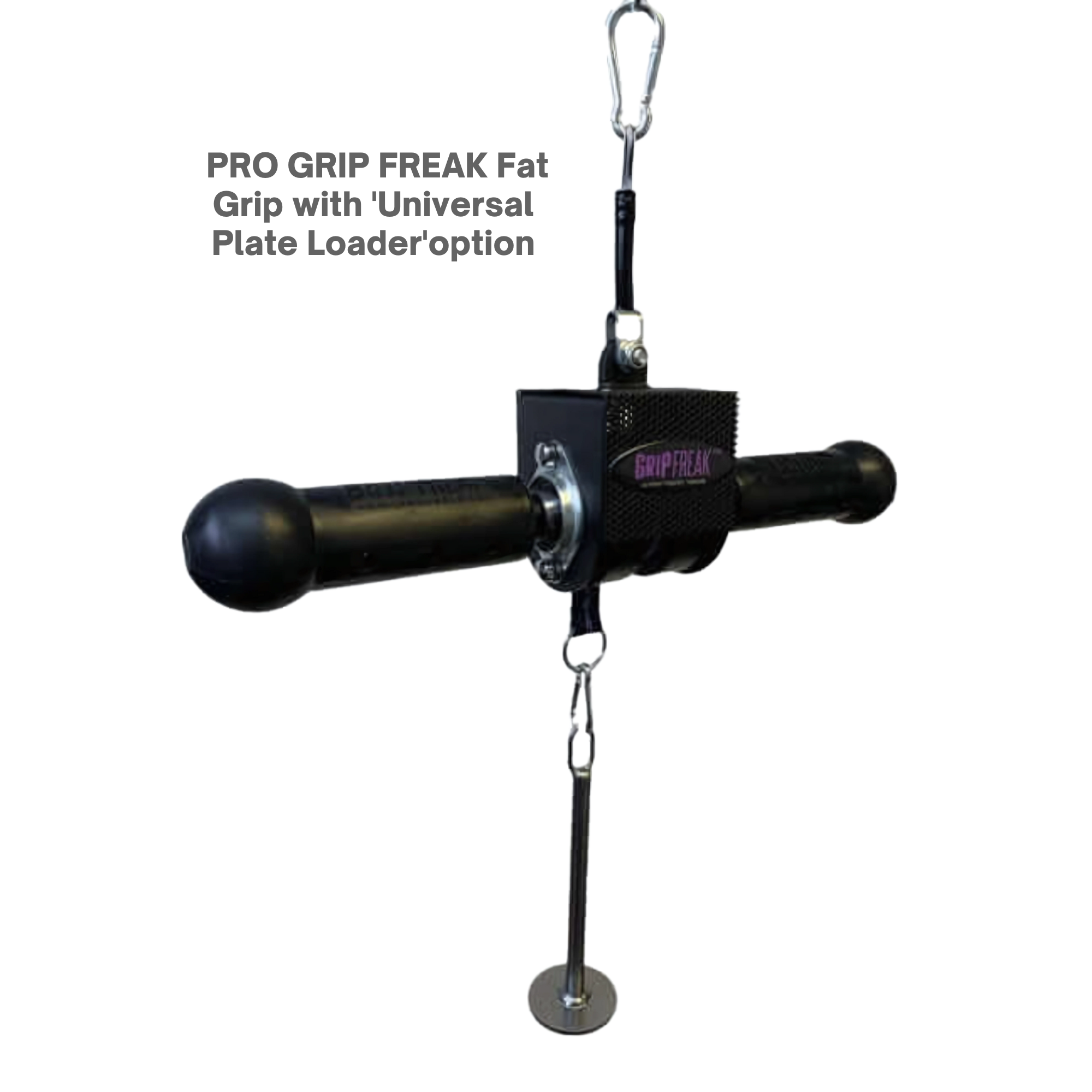 Grip Freak Fat Grip Wrist Roller Forearm Workout Tool With Weight Plate Pin