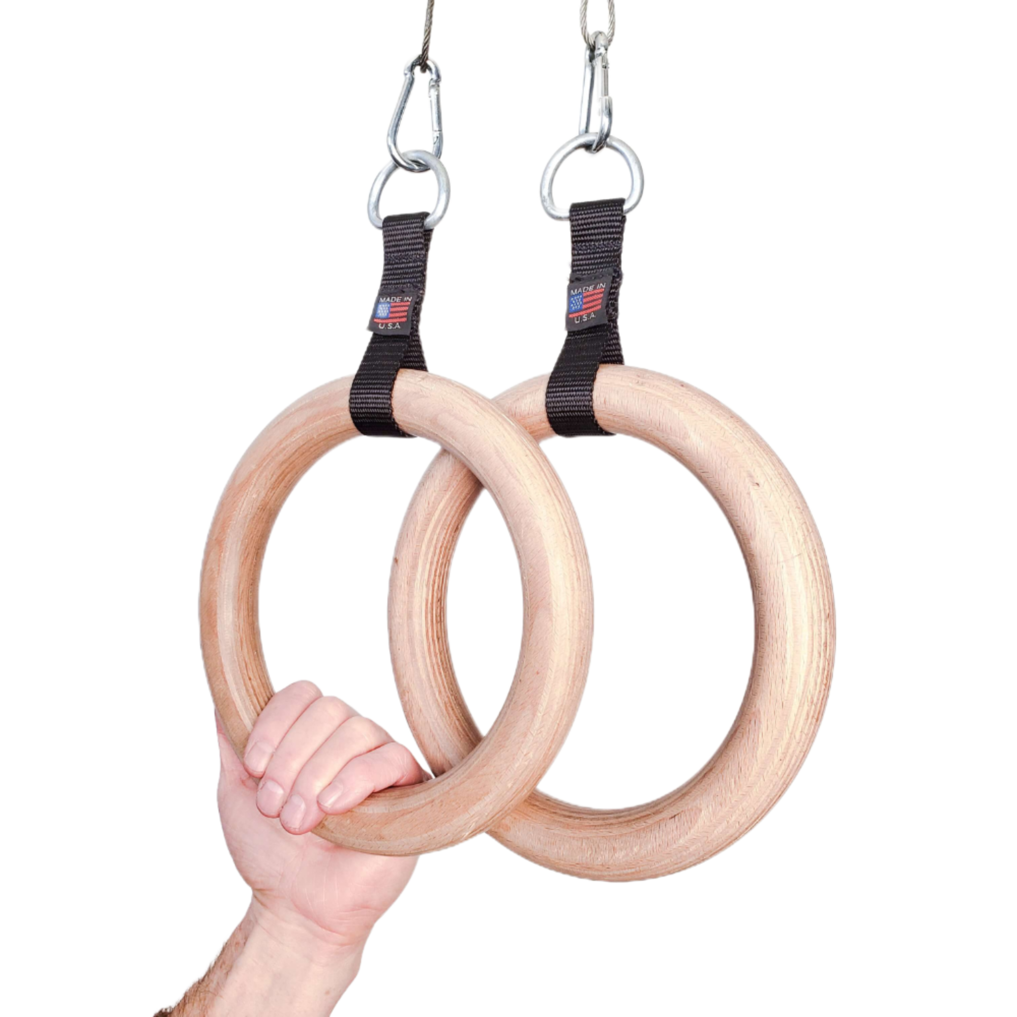 Pair of Gymnastic Ring Cable Machine Handles for Gymnastics Rings Workout