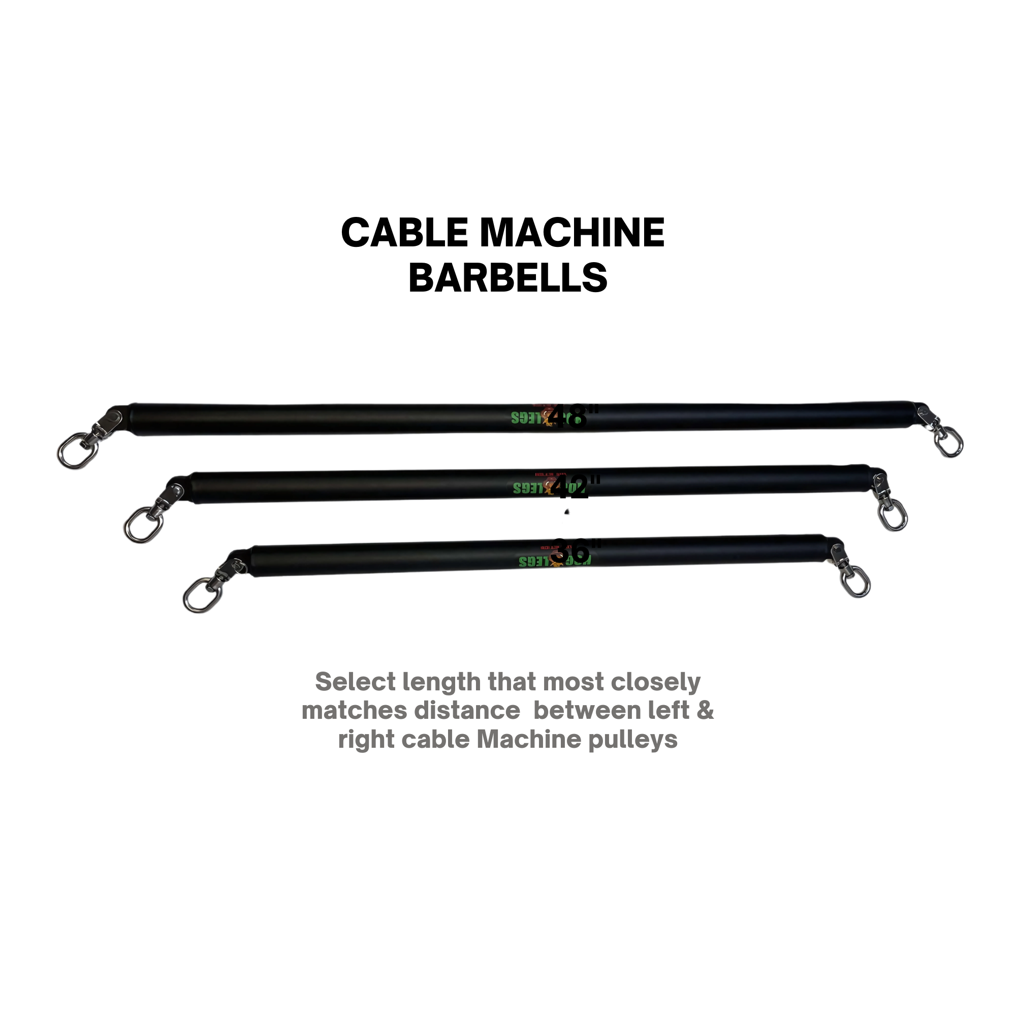 HOG LEGS Dual Cable Bar Cable Attachments for Gym