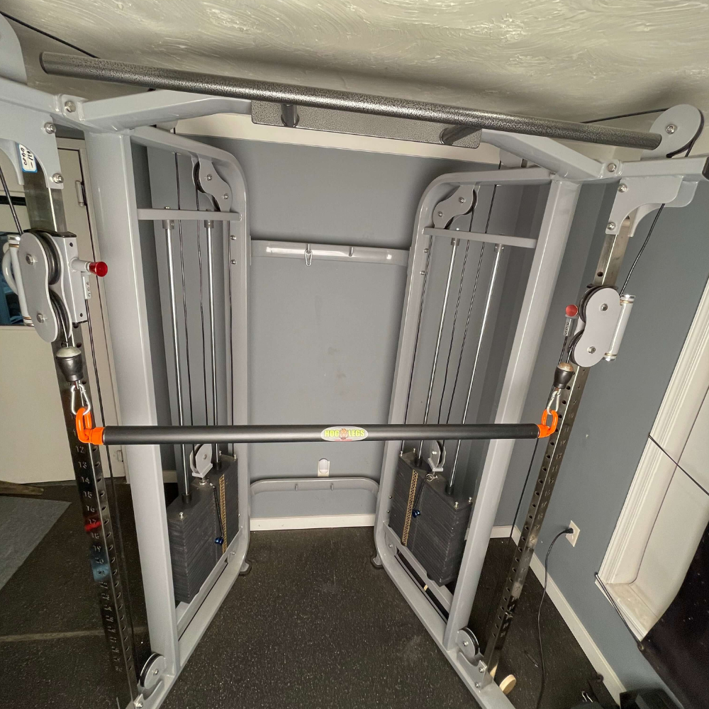 HOG LEGS 'PRO' Dual Cable Bar Gym Cable Attachments