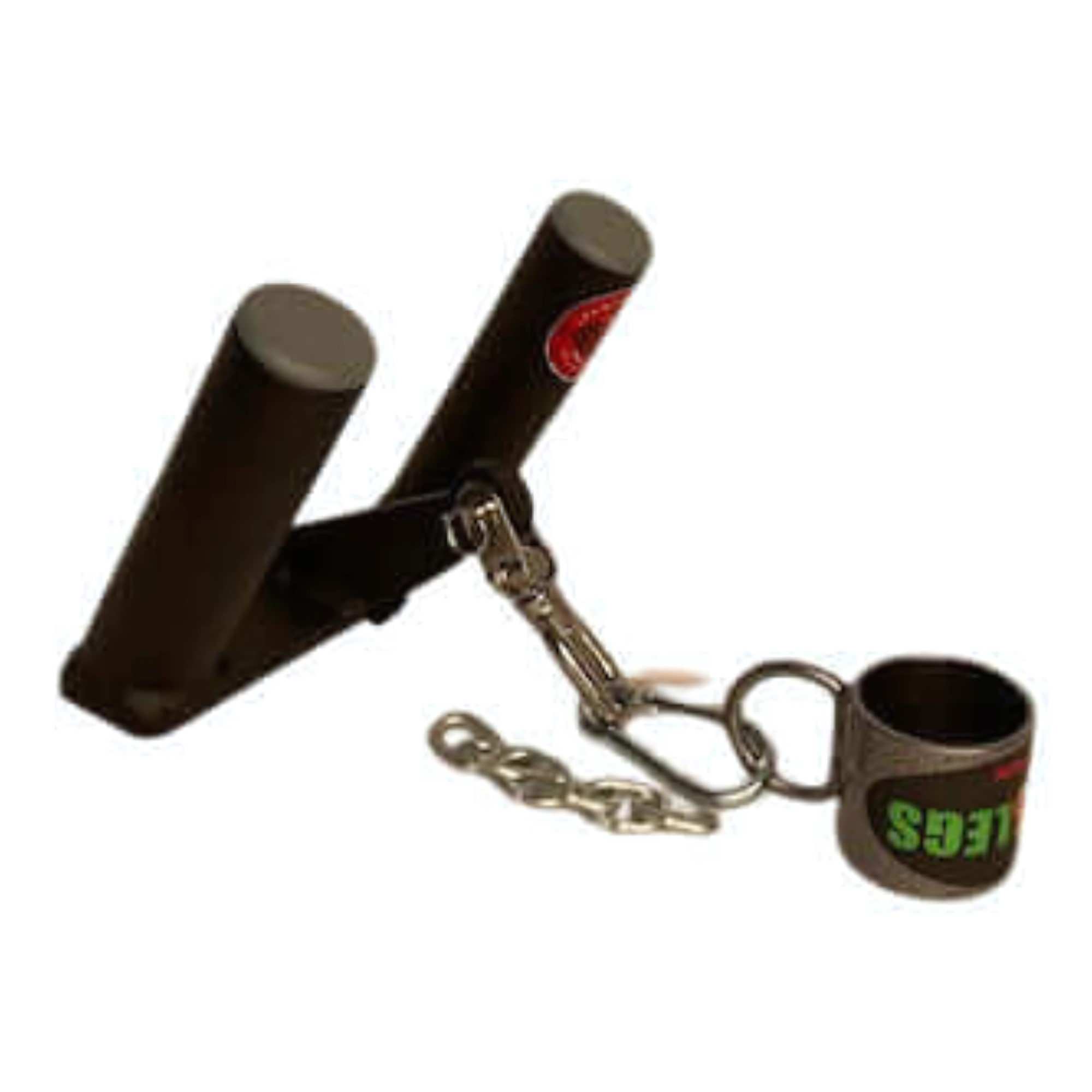 HOG LEGS 'Multi-Row' Low Pulley Cable Row Handles Plus - Olympic T-barbell Ring - Chain & Snap Link