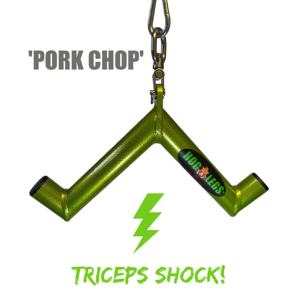 HOG LEGS 'Pork Chop' Killer Triceps Workout Cable Bar