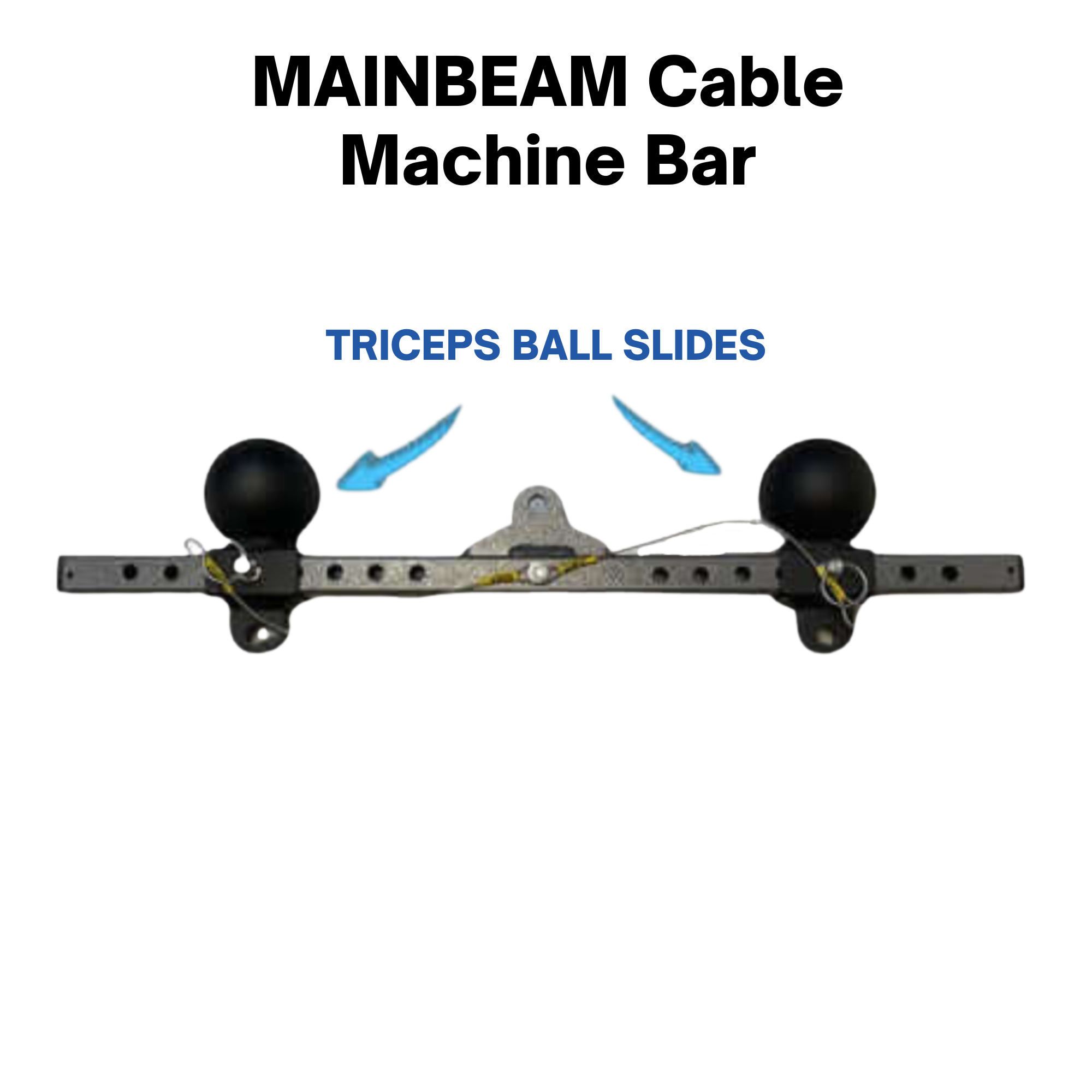 Pull Force 'Mainbeam' Modular Cable Machine Attachments Bar with Ball Slides