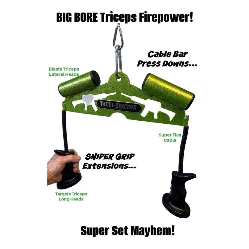 TACTI – TRICEPS Double Wide 'Super Set' Tricep Attachment Yoke