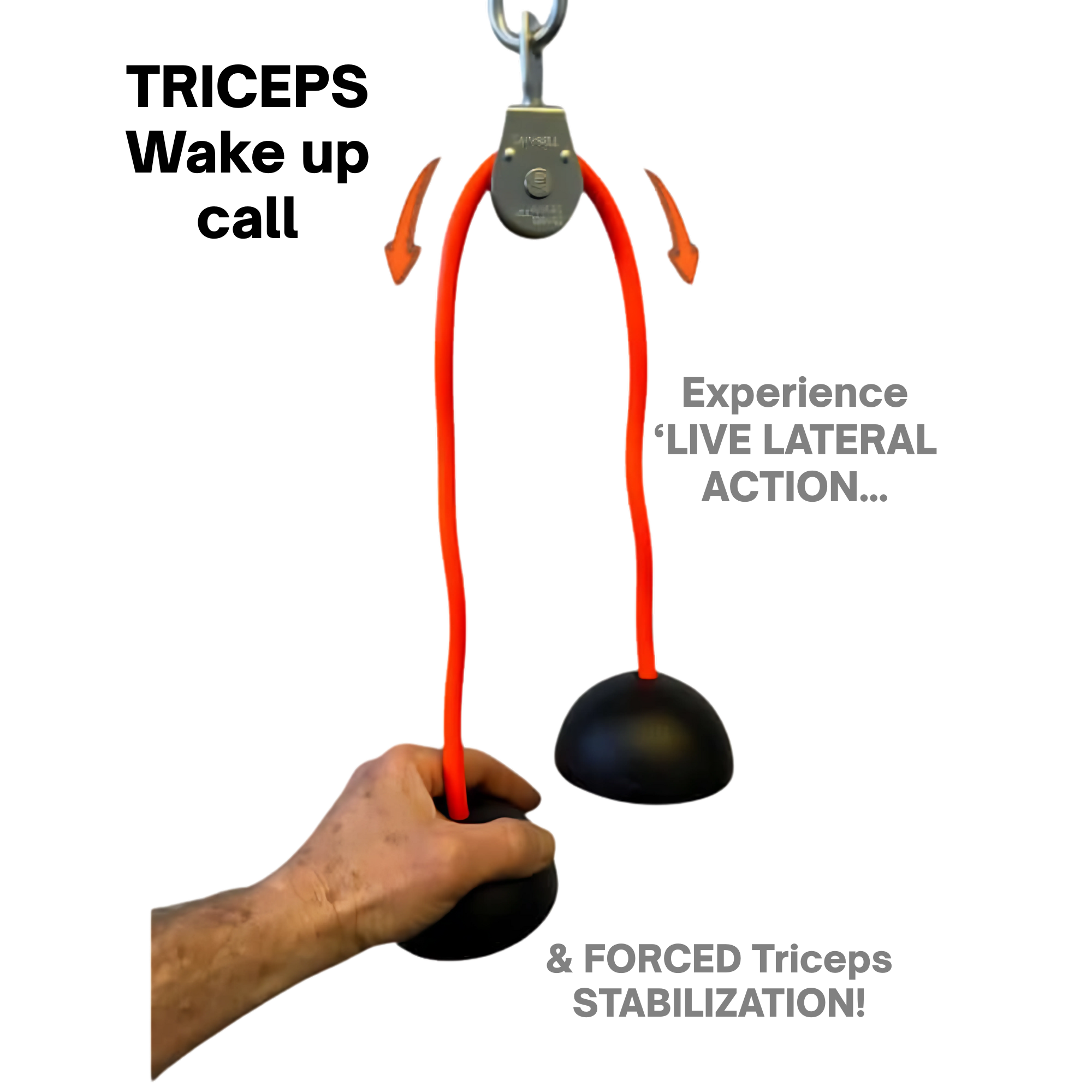 TRIBELLS 'Double Live' Cable Tricep Attachment Grip Domes