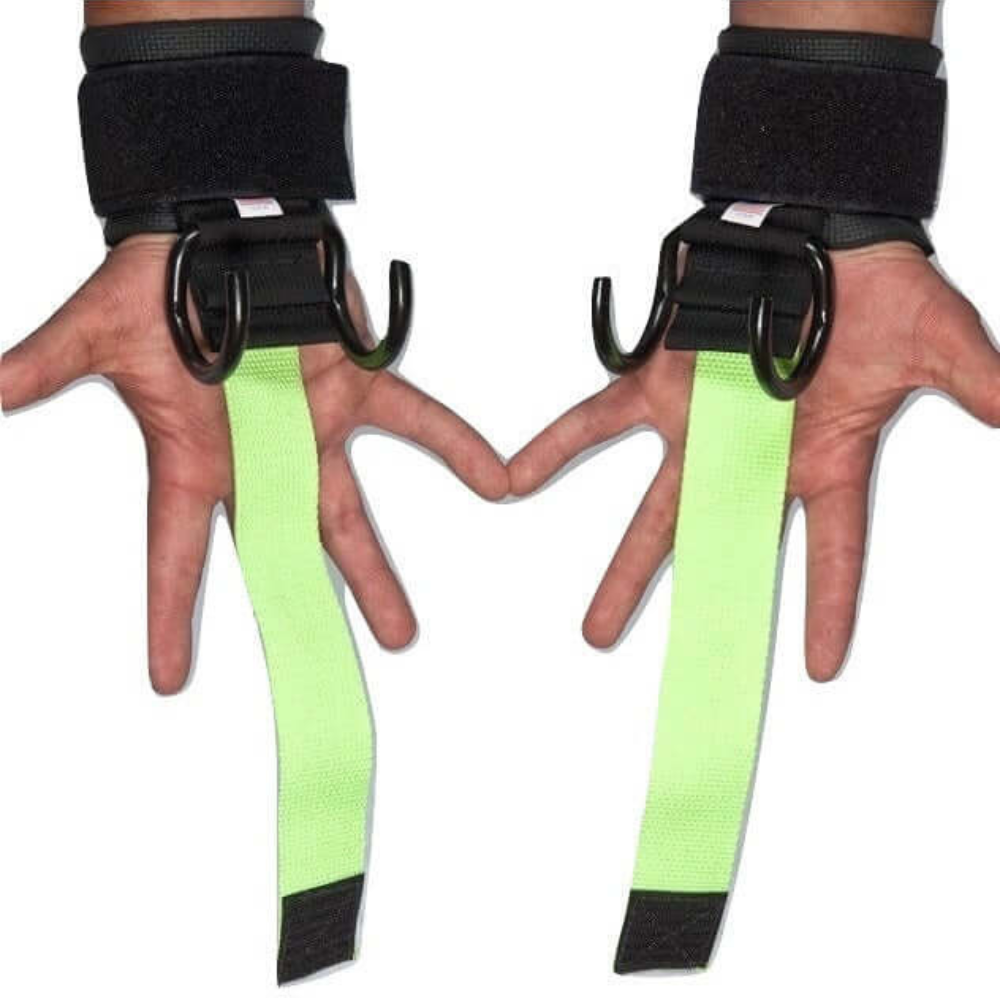 HAULIN HOOKS 'HARDCORE' 2 in 1 Weightlifting Hook Straps Combination