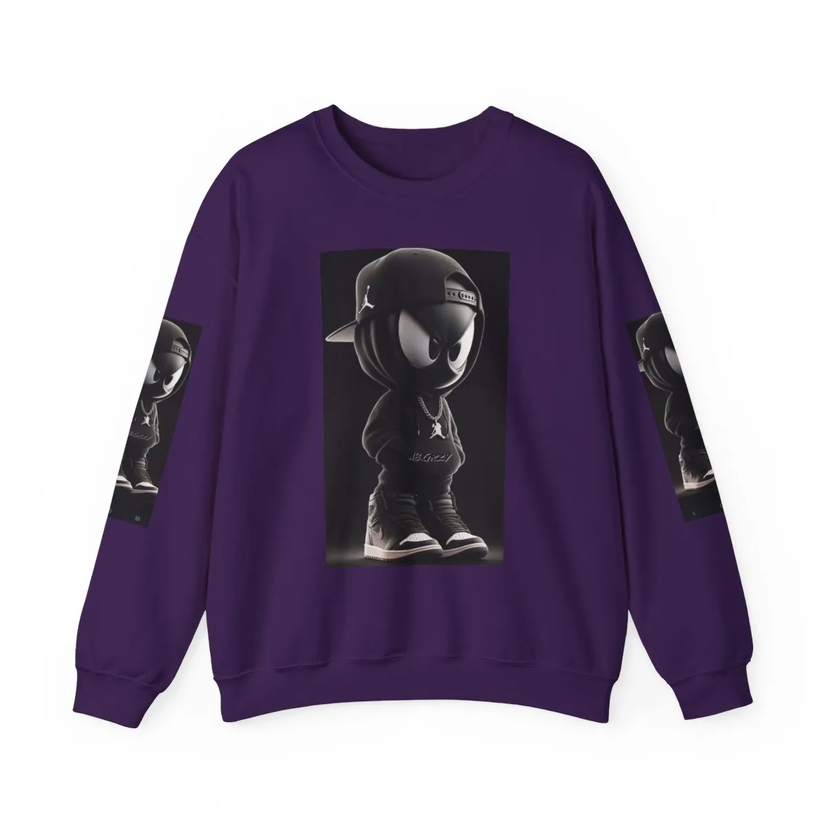 Crewneck Sweatshirt — Noir Street Character Graphic