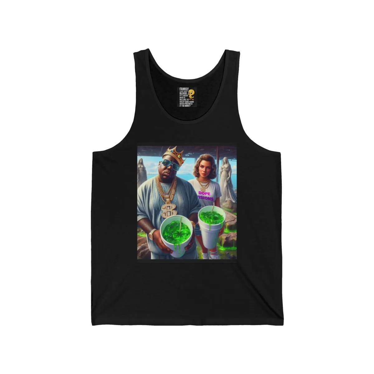 Retro Hip-Hop Photo Tank Top — 90s Rap Album Art Graphic Tank