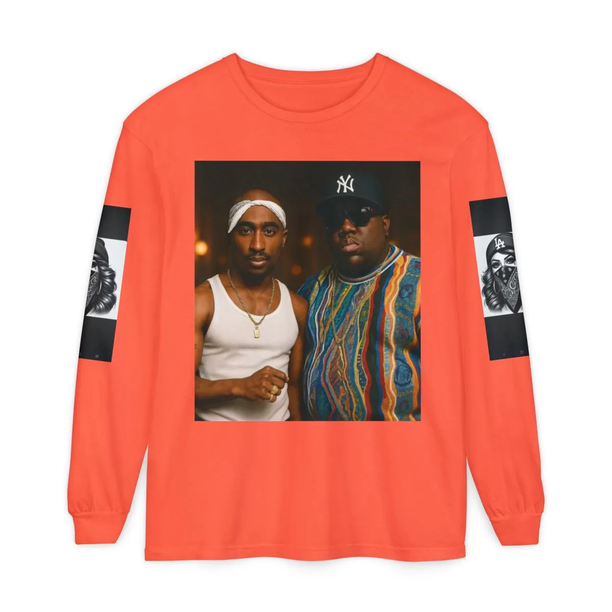 Vintage Hip-Hop Photo Long Sleeve Tee