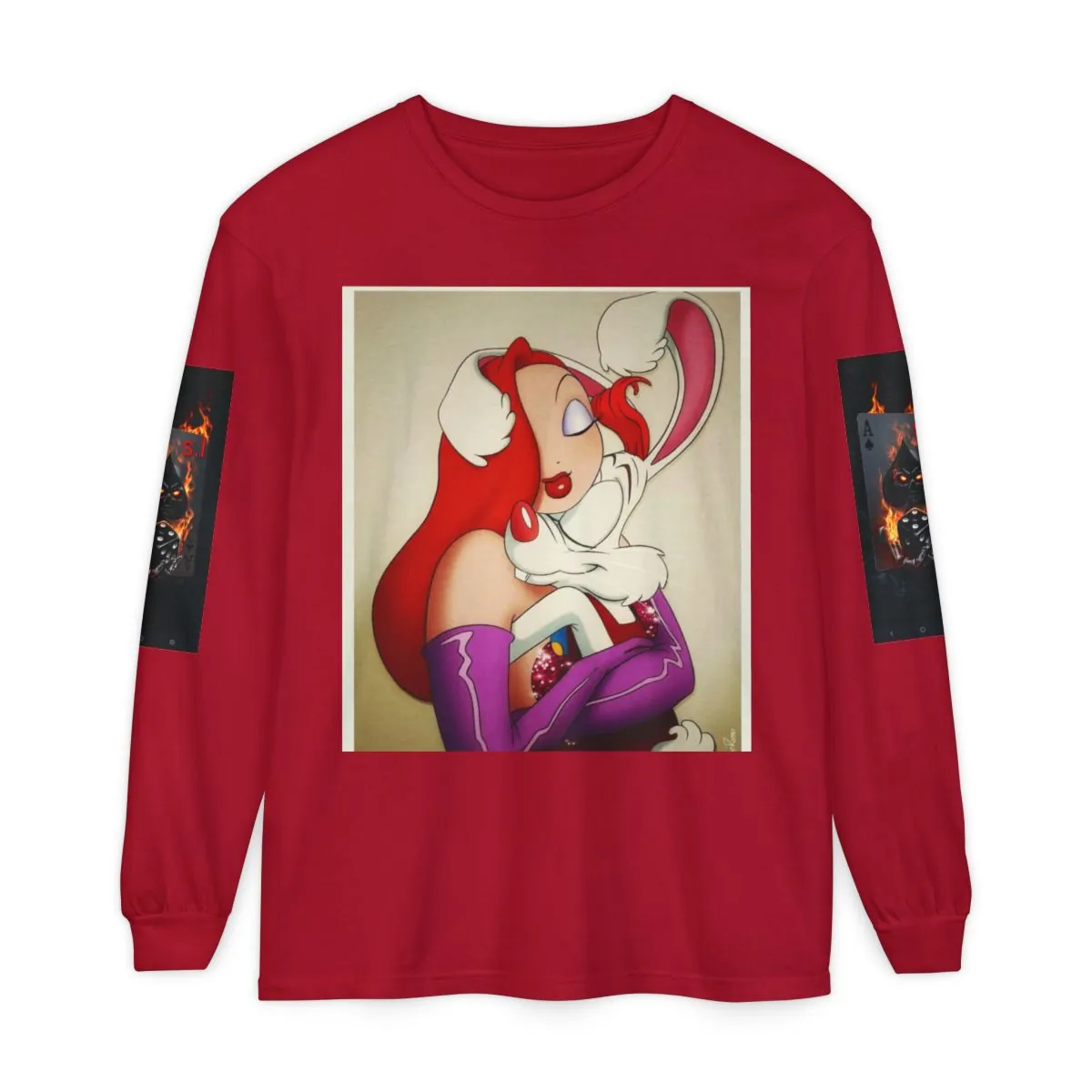Mindset Definition Long Sleeve Tee — Jessica Rabbit Art & Motivational Back Print