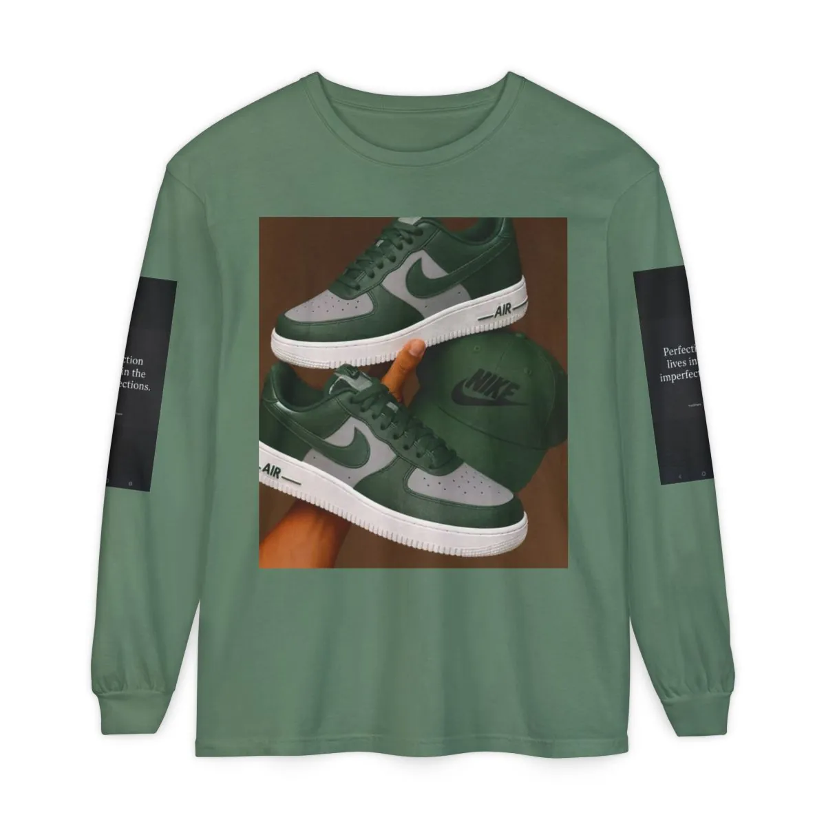 Graphic Long Sleeve Tee — Sneaker & Skull Art Print