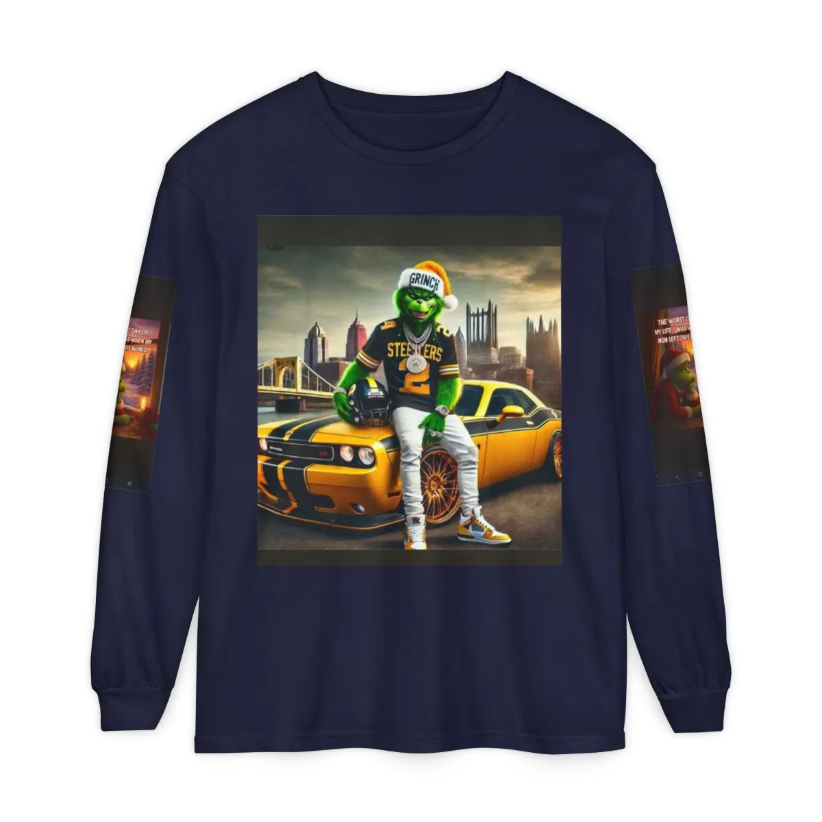 Grinch Streetwear Long Sleeve Tee — Holiday Urban Graphic