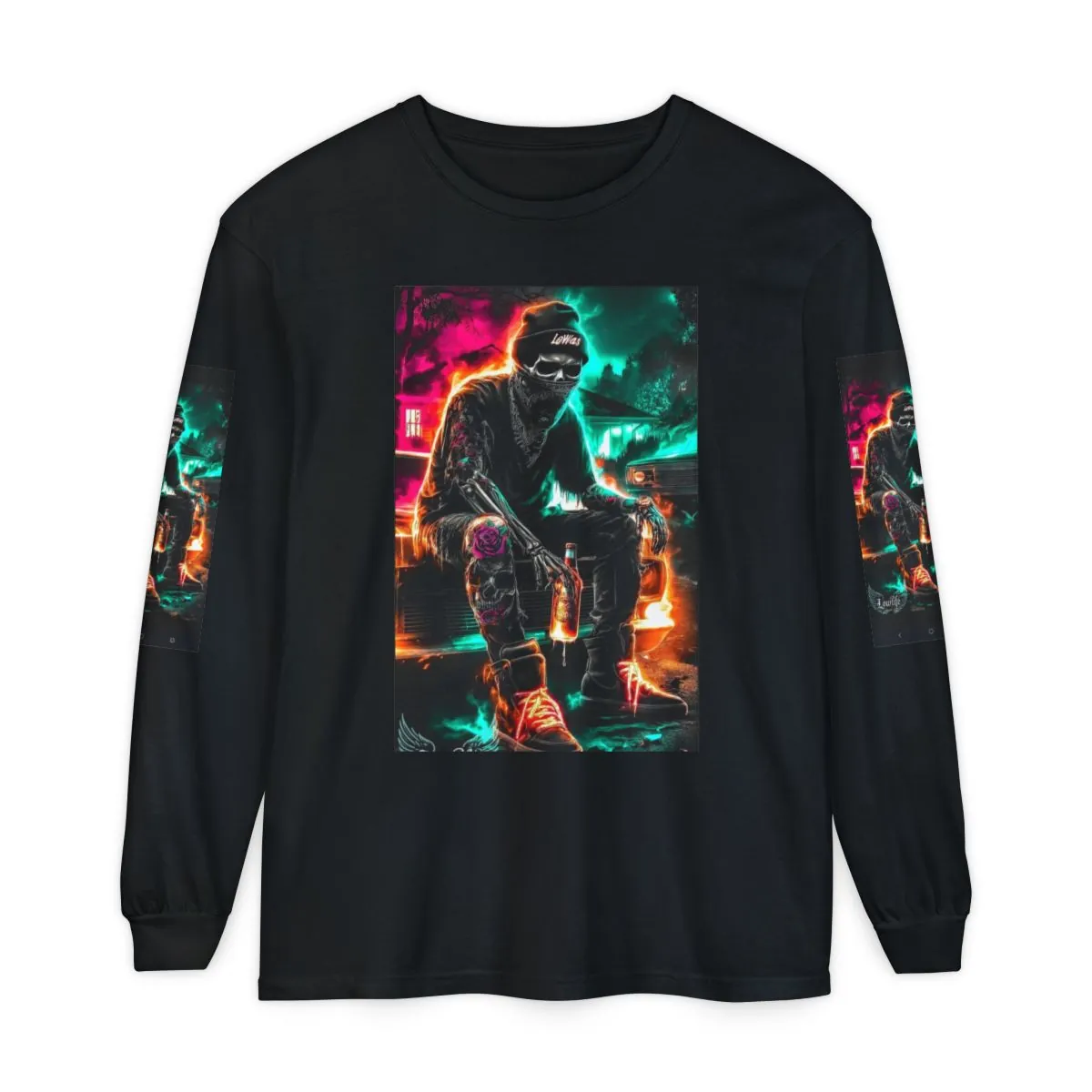 Neon Night Skater Long Sleeve Tee