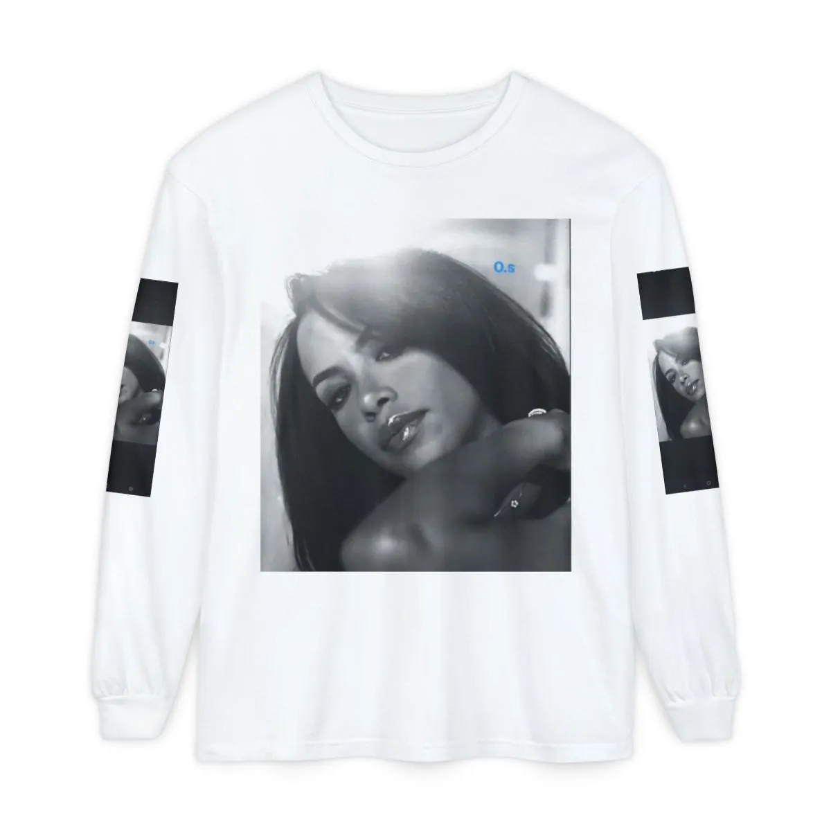 Long Sleeve Shirt — Vintage Black & White Portrait Graphic