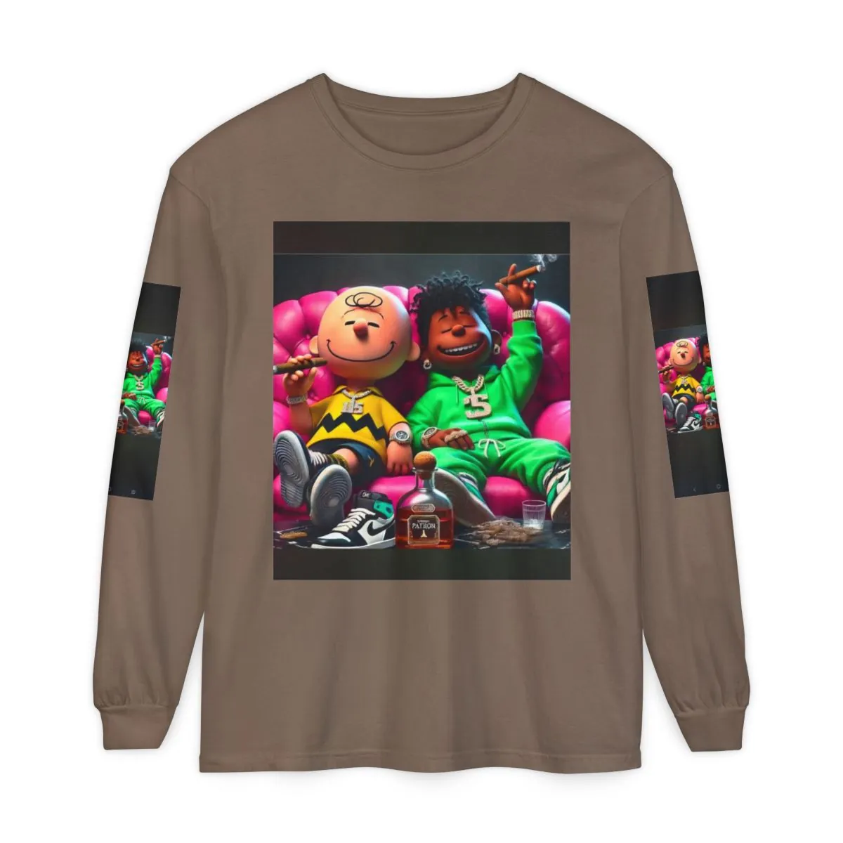 Charlie & Chill Long Sleeve Tee — Cartoon Friends Graphic
