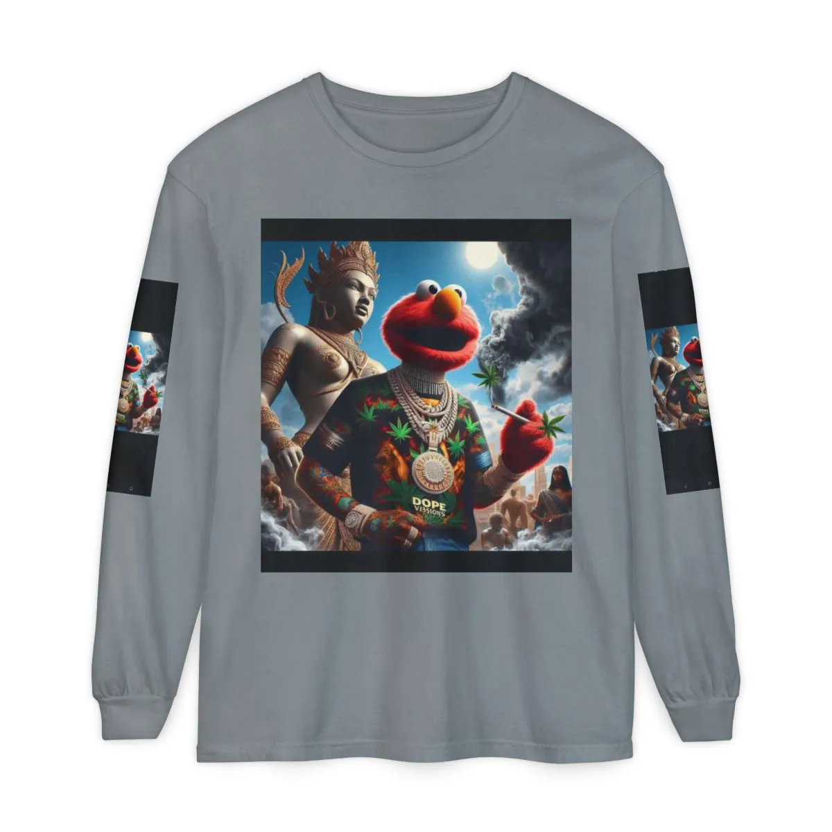 Graphic Long Sleeve Tee — Urban Cartoon Character Artwork