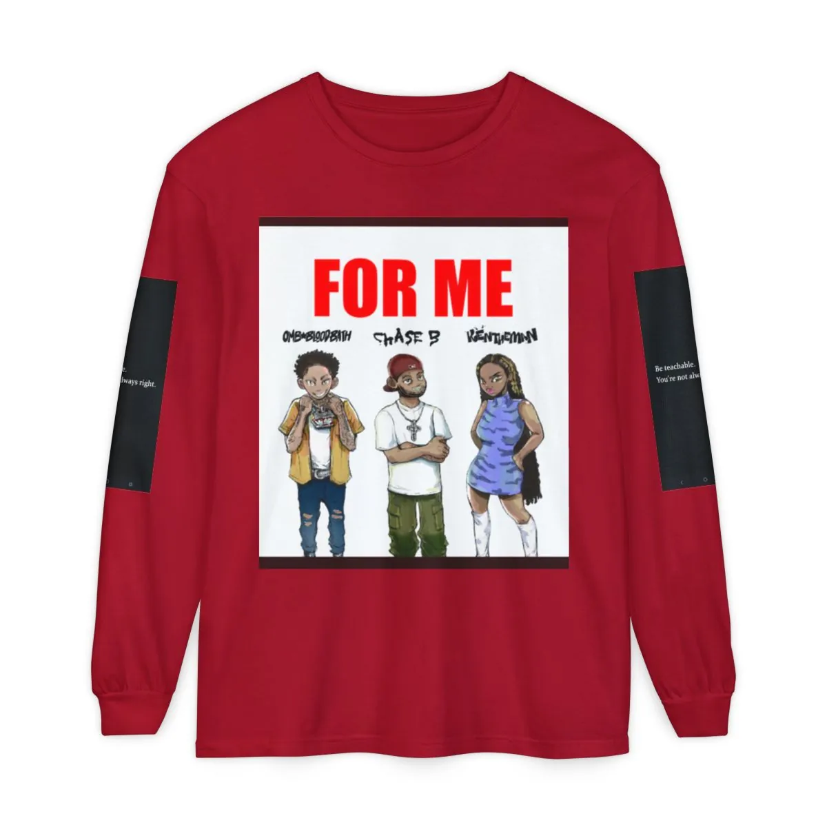 For Me Long Sleeve T-Shirt — Graphic Crew Illustration