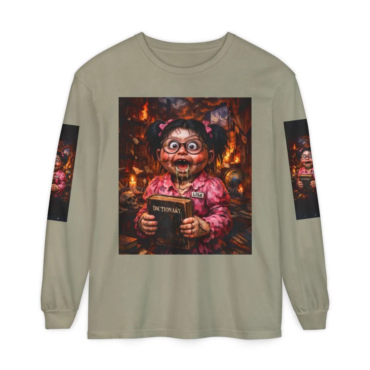 Horror Bible Girl Long Sleeve Tee