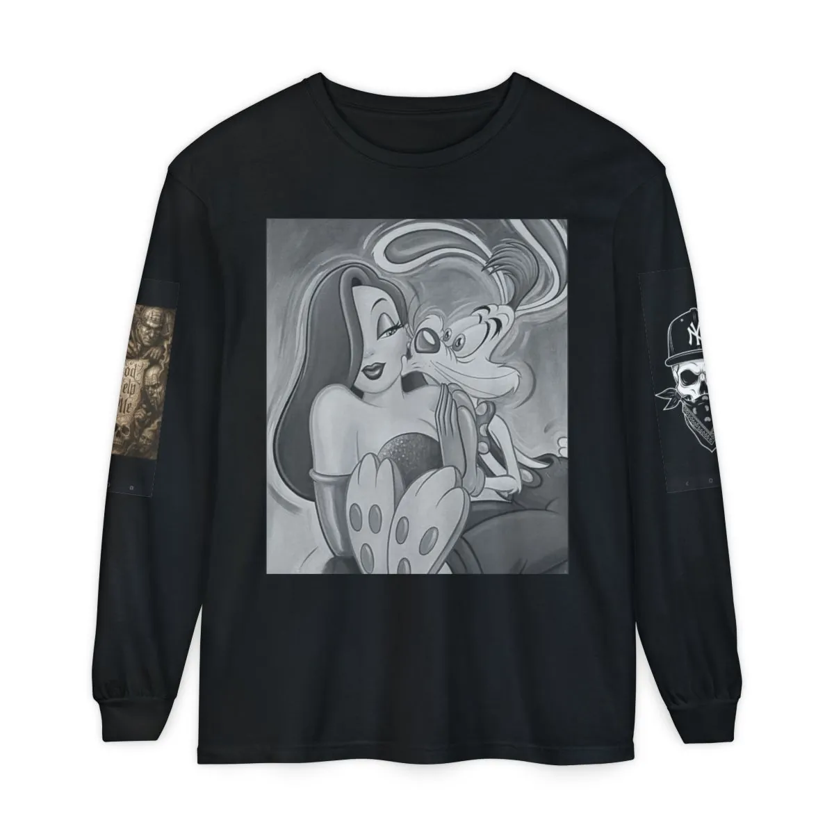 Long Sleeve Tee — Vintage Cartoon Meme Graphic