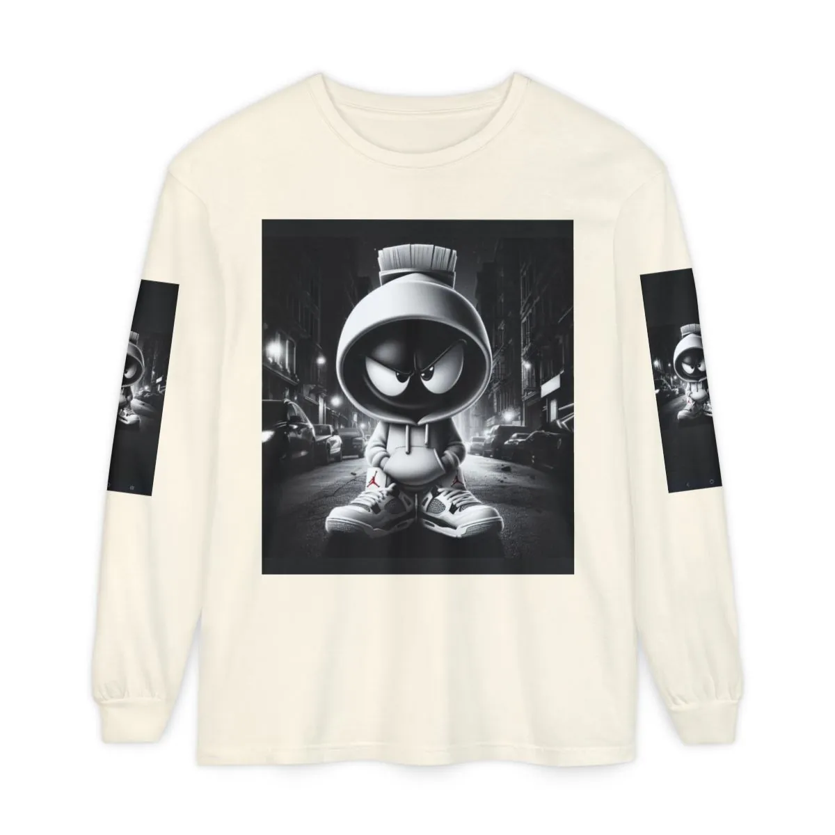 Marvin-Inspired Streetwear Long Sleeve Tee