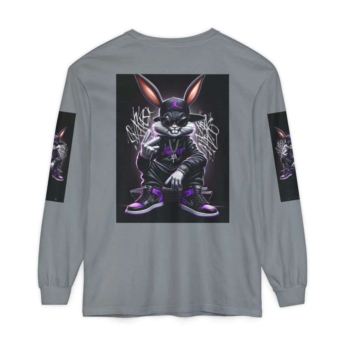 Streetwear Bunny Graphic Long Sleeve Tee — Urban Rabbit Crew
